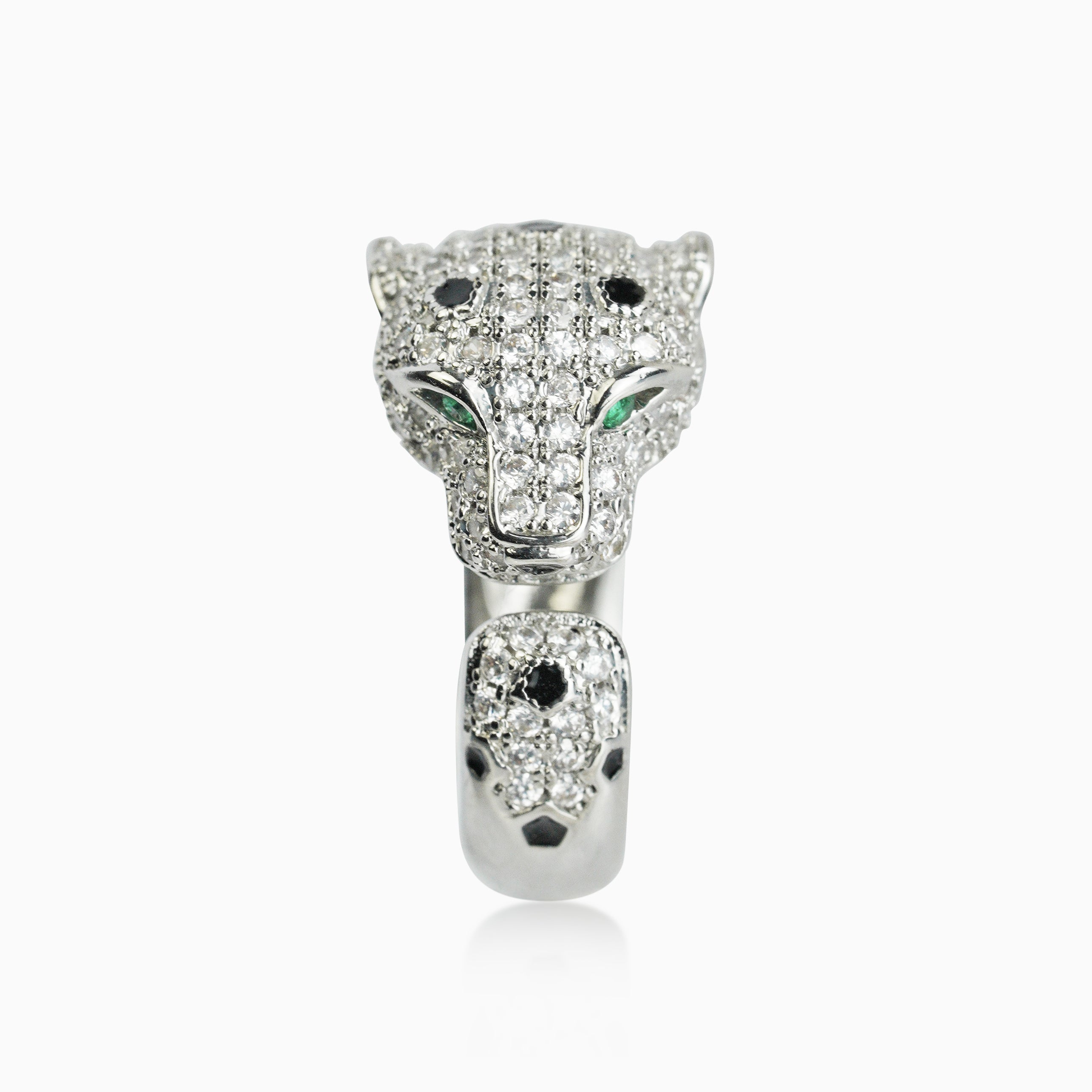 Anillo Pantera Ice Oro Blanco