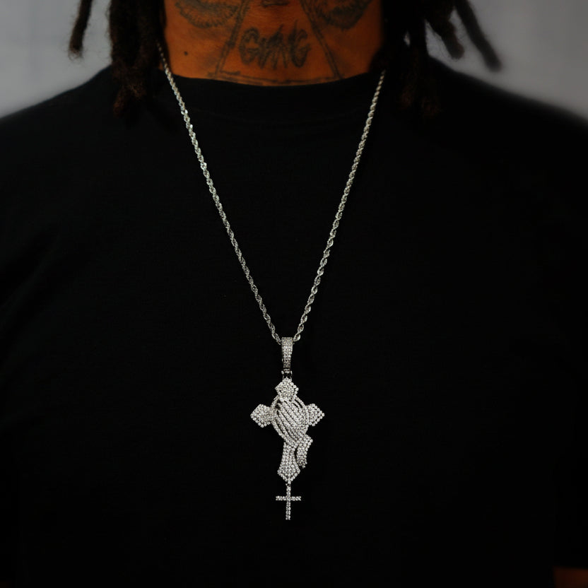 Ice Cross Pendant White Gold