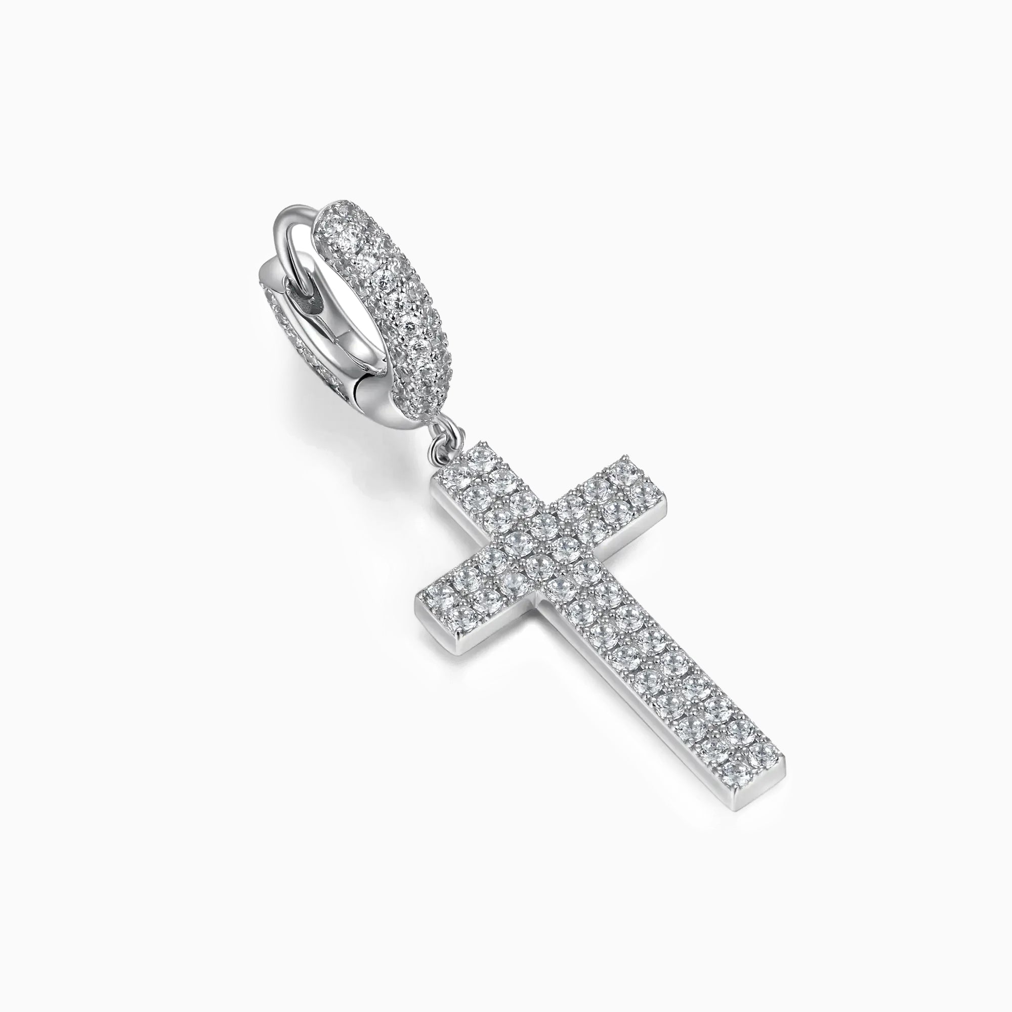 VVS Moissanite + 925 Silver Pendant Cross Earrings