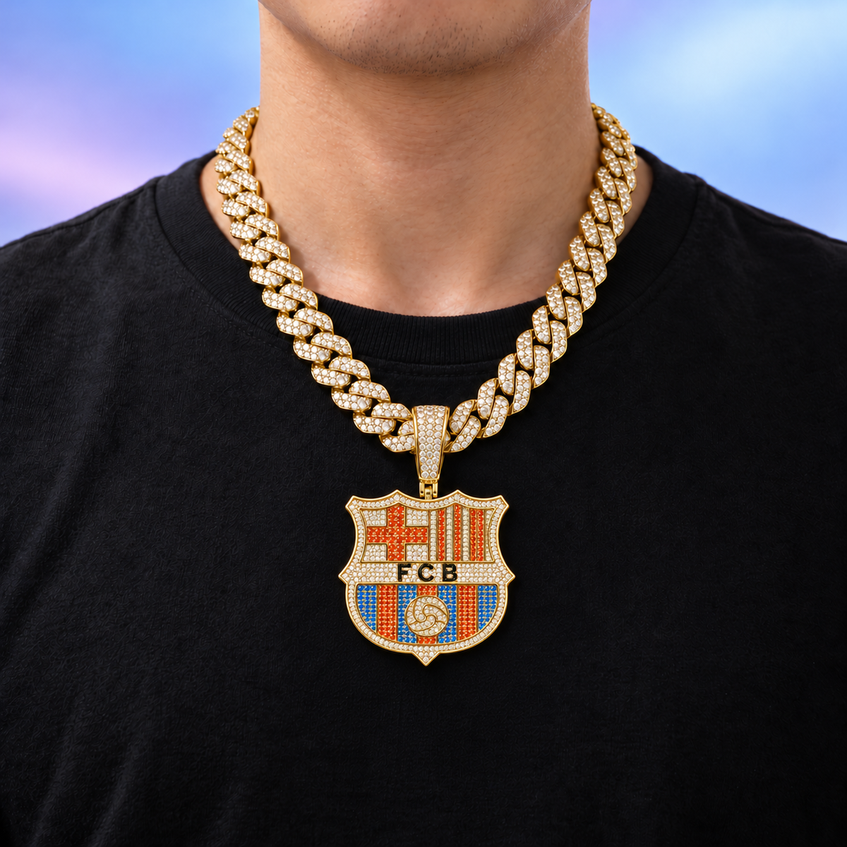 Colgante FC Barcelona Oro 14K