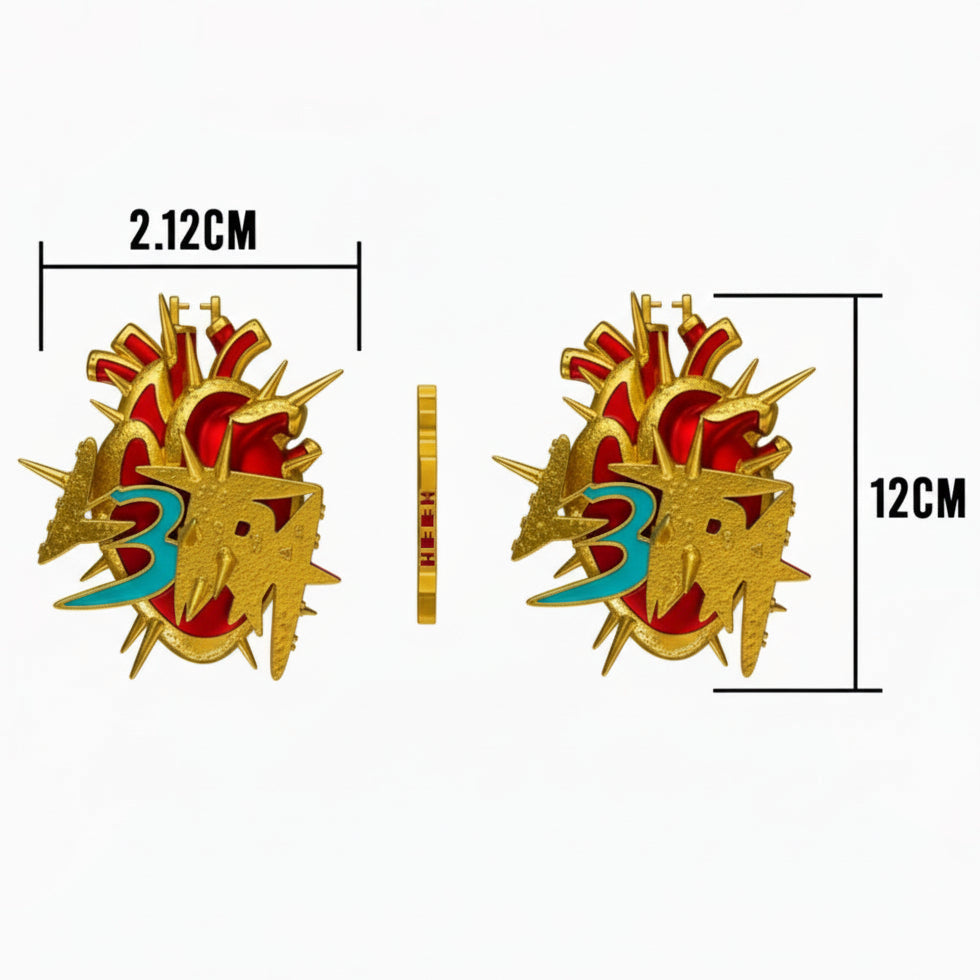 Medidas del Colgante L3tra Grande Oro 18K