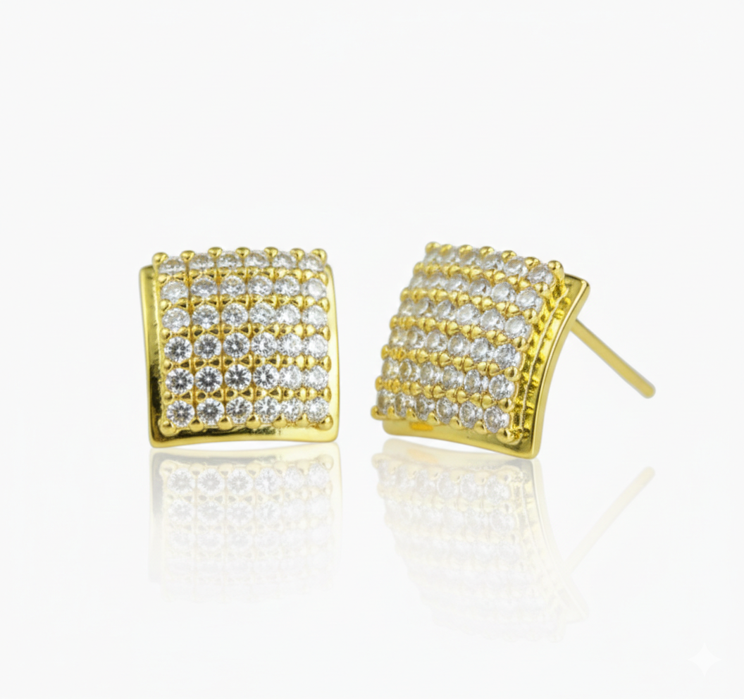 925 Silver Square Earrings