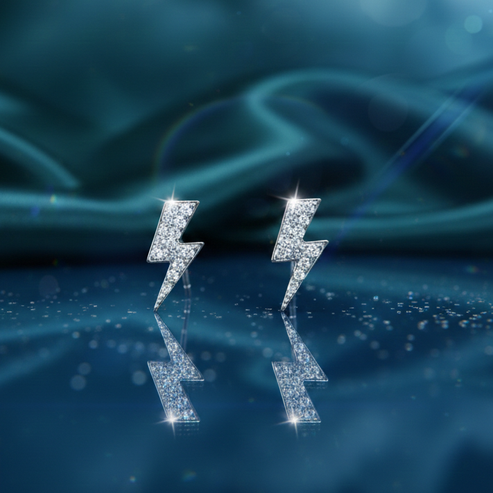 925 Silver Lightning Earrings