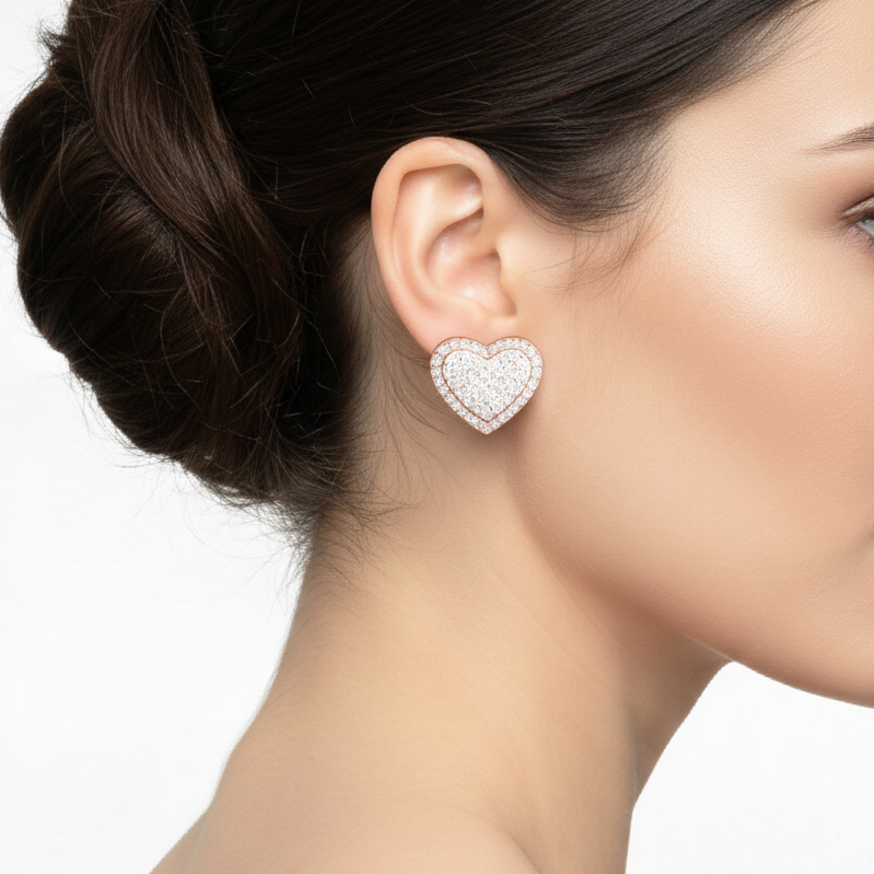 925 Silver Heart Earrings