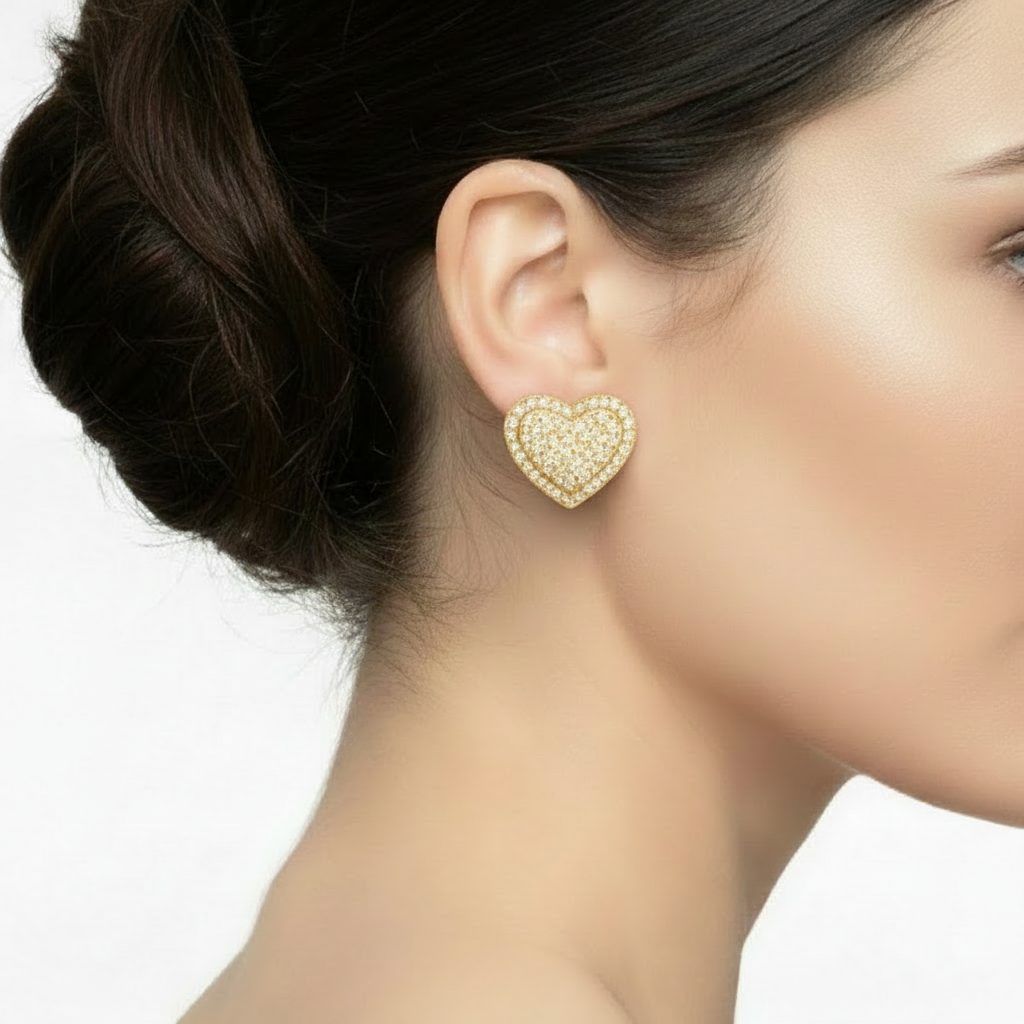 925 Silver Heart Earrings