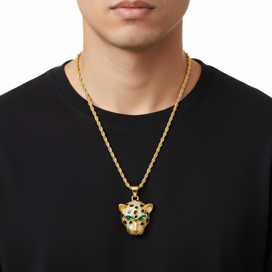 Mini Cheetah Pendant 18K Gold