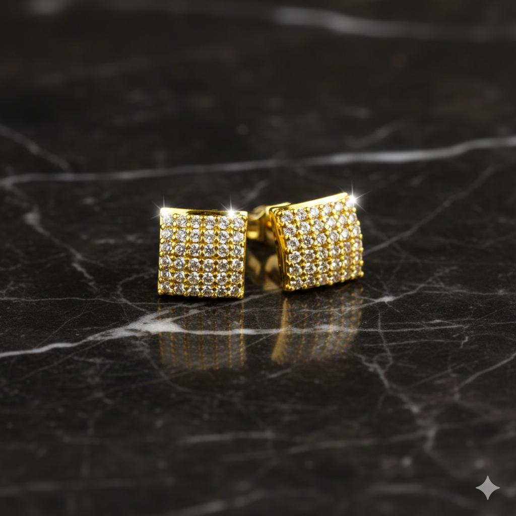 925 Silver Square Earrings