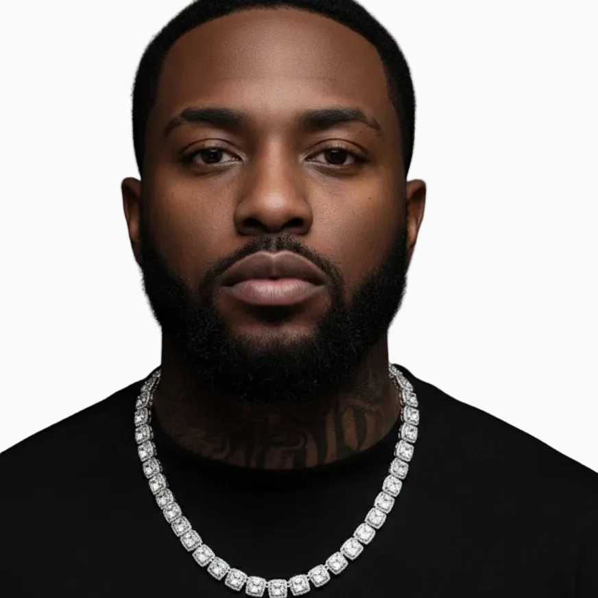 Cadena Baguettes Class 10mm Oro Blanco