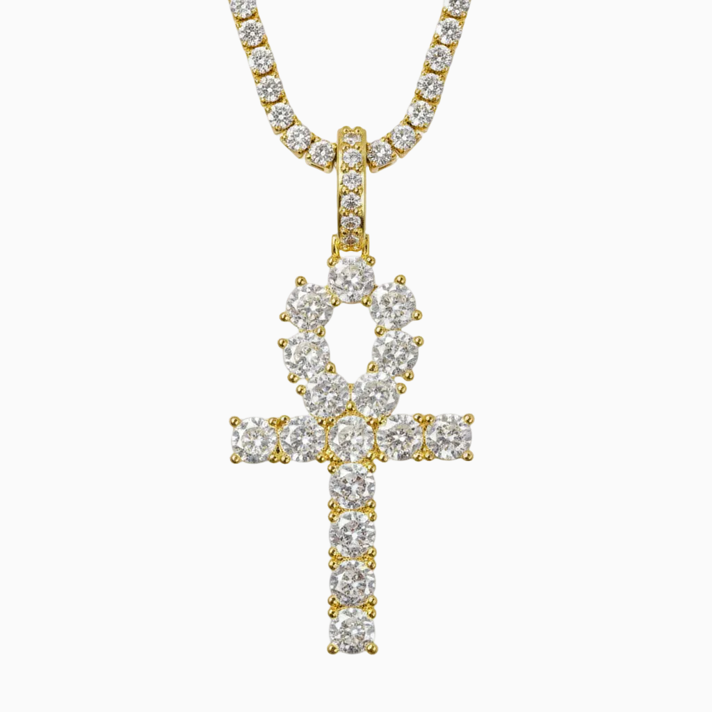 18K Gold Ankh Pendant