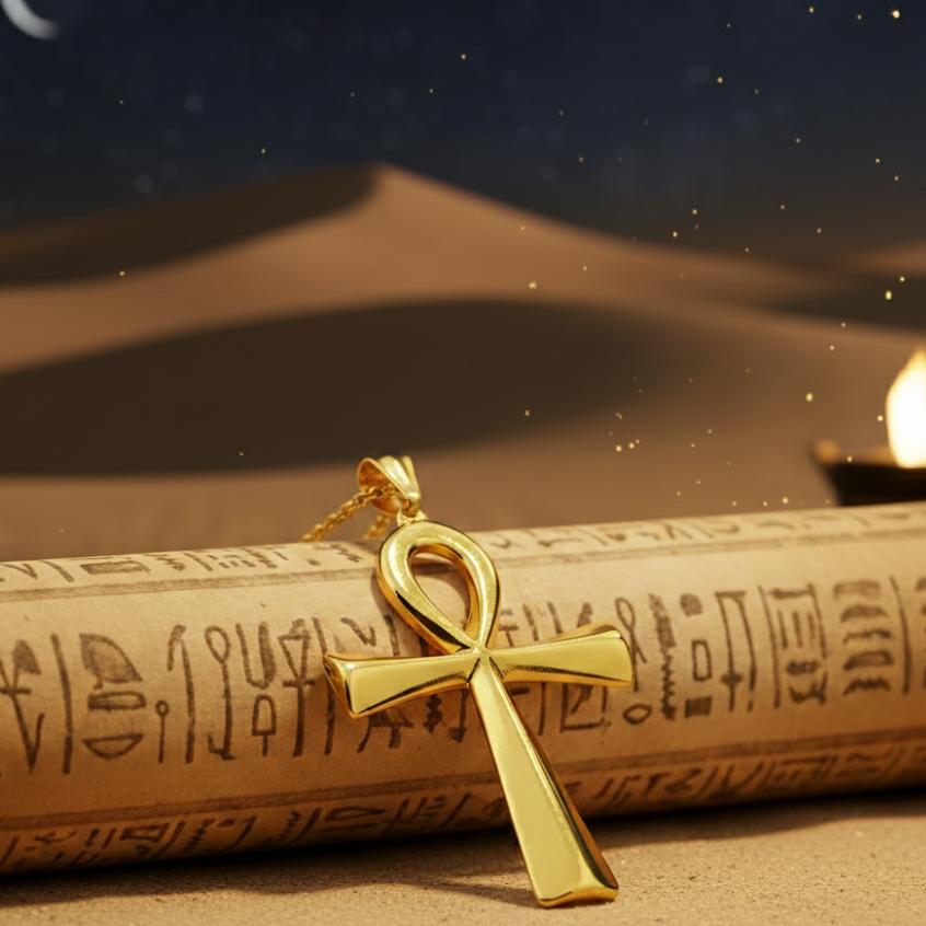 Colgante Cruz Ankh Oro 18K