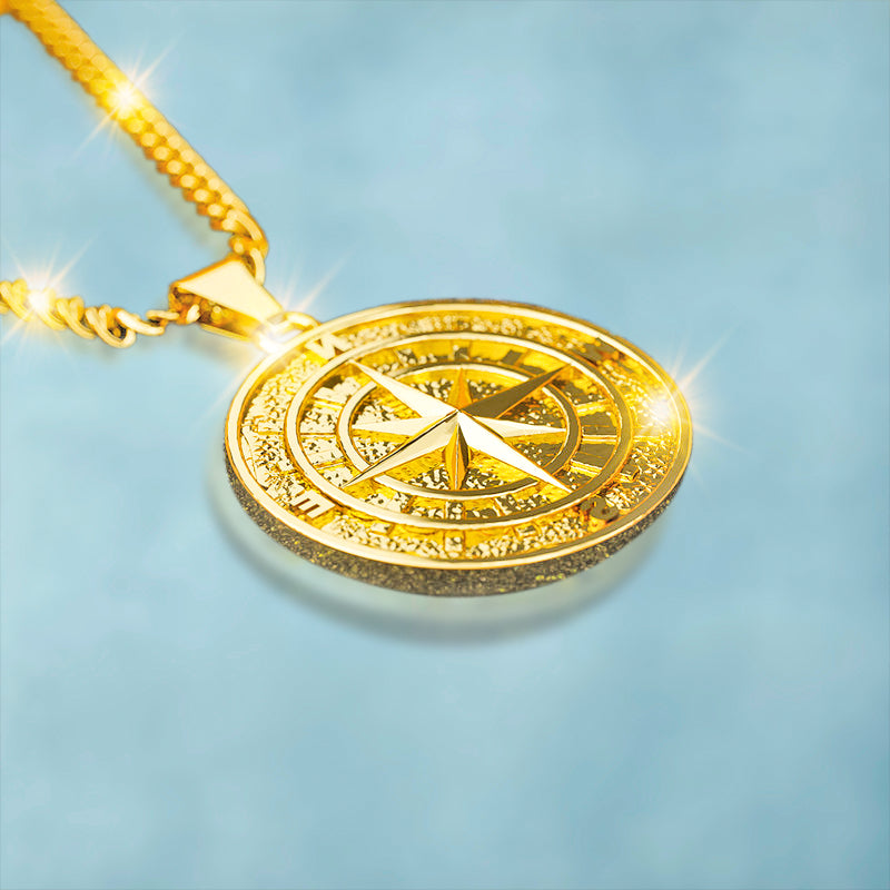 Colgante Brújula Oro 18K