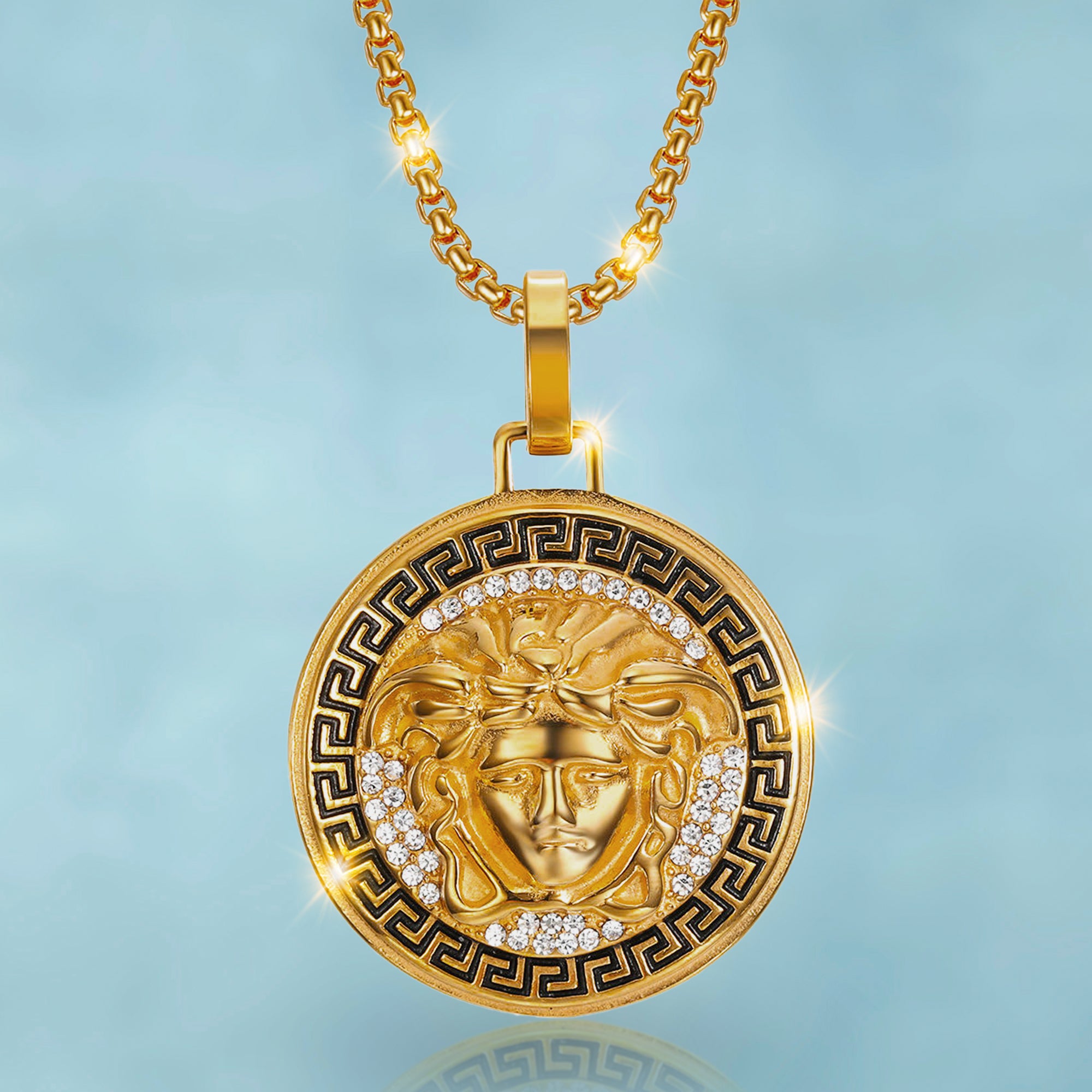 Colgante Medusa Ice Oro 18K