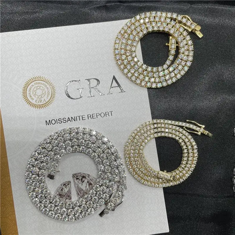 Cadena Tenis VVS Moissanite Oro 18K