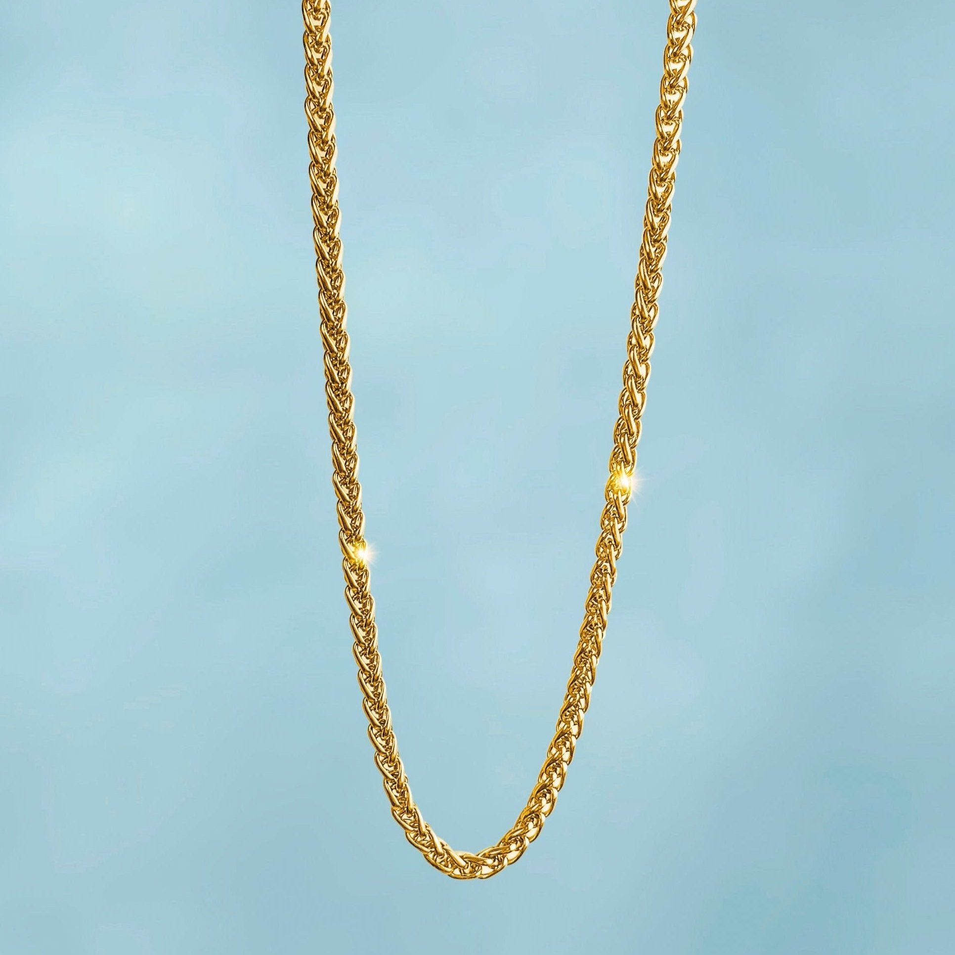 Cadena Franco De 6 Mm Chapada En Oro De 18 K Oro 18K