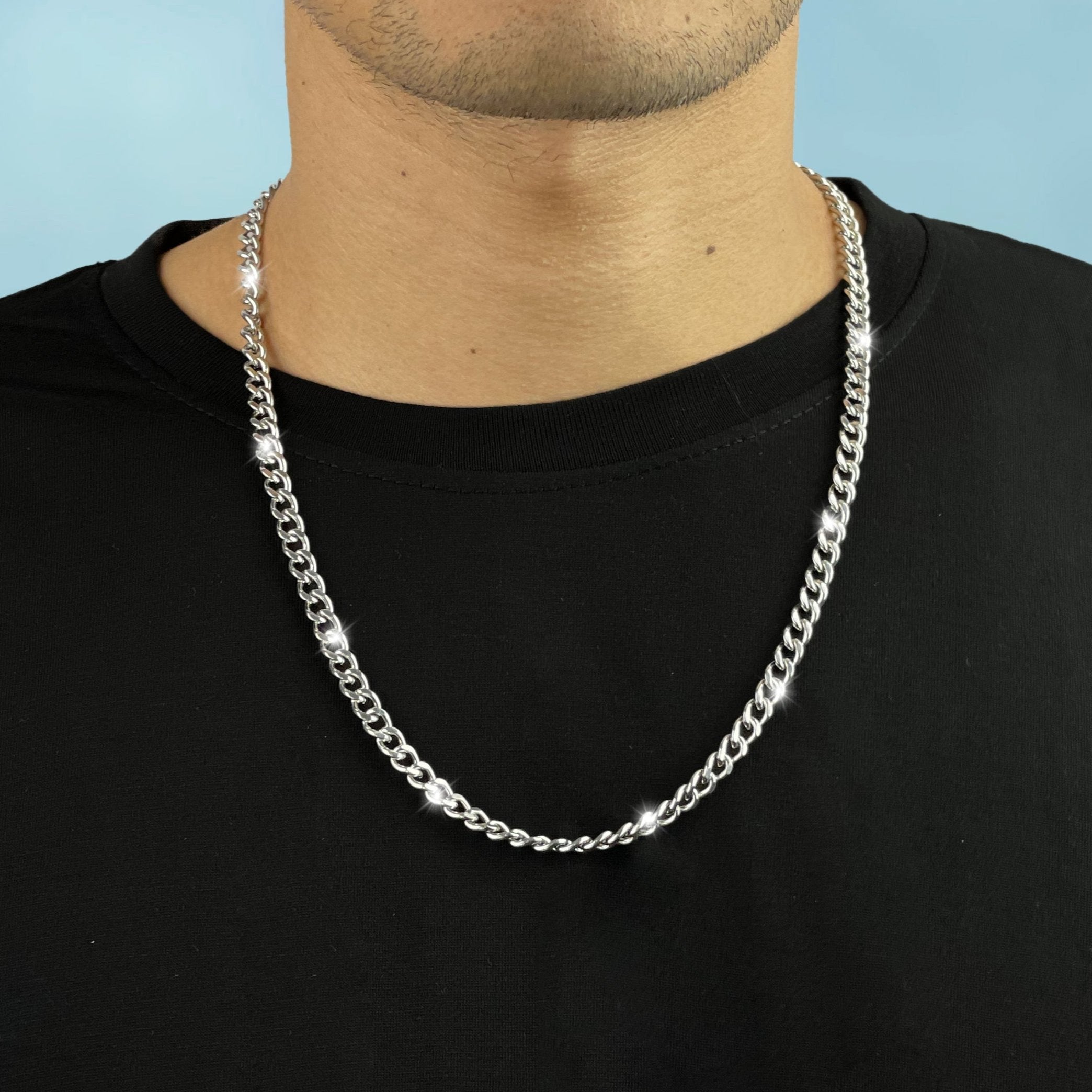 Cadena Cubana 6 Mm Florida Oro Blanco