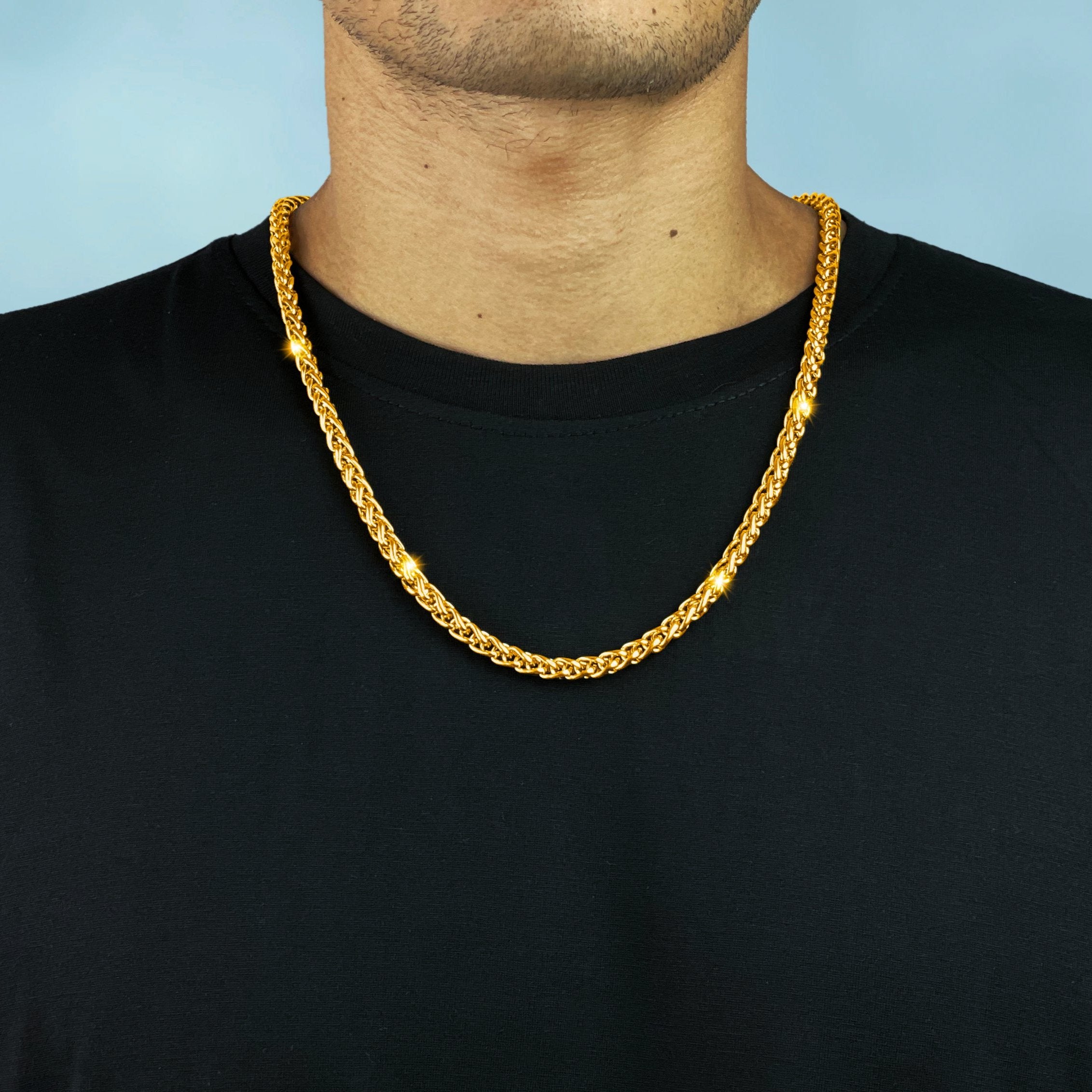 Cadena Franco De 6 Mm Chapada En Oro De 18 K Oro 18K