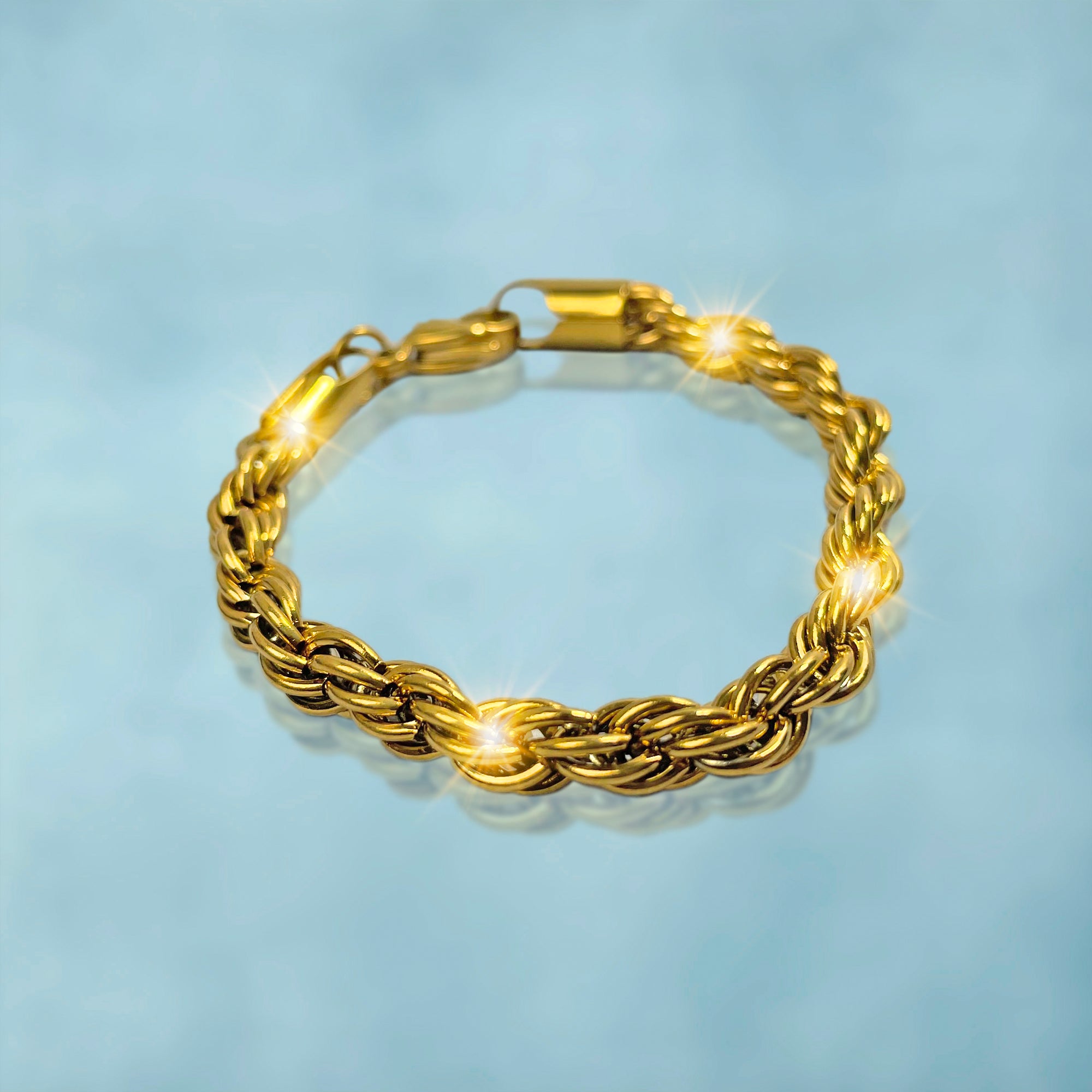Brazalete Rope 6 Mm Oro 18K