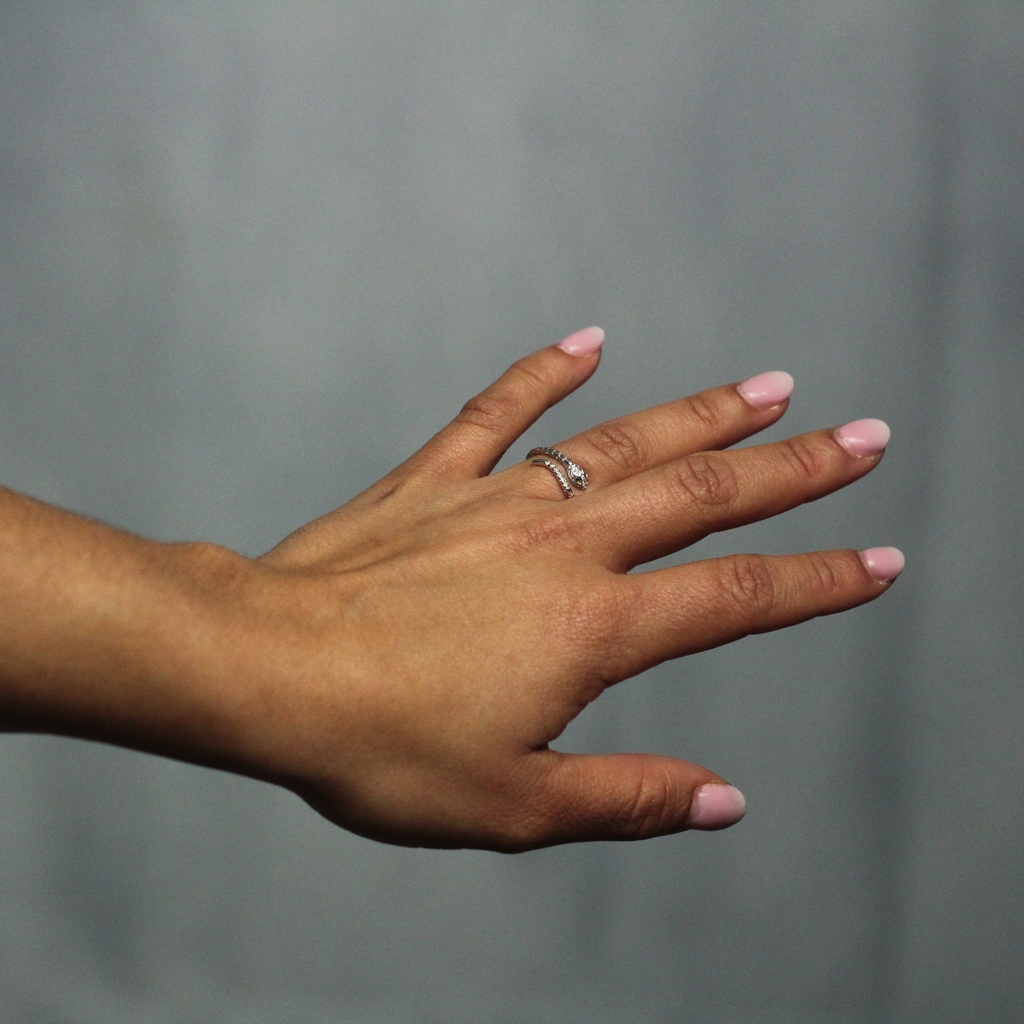 Anillo Serpiente Oro Blanco