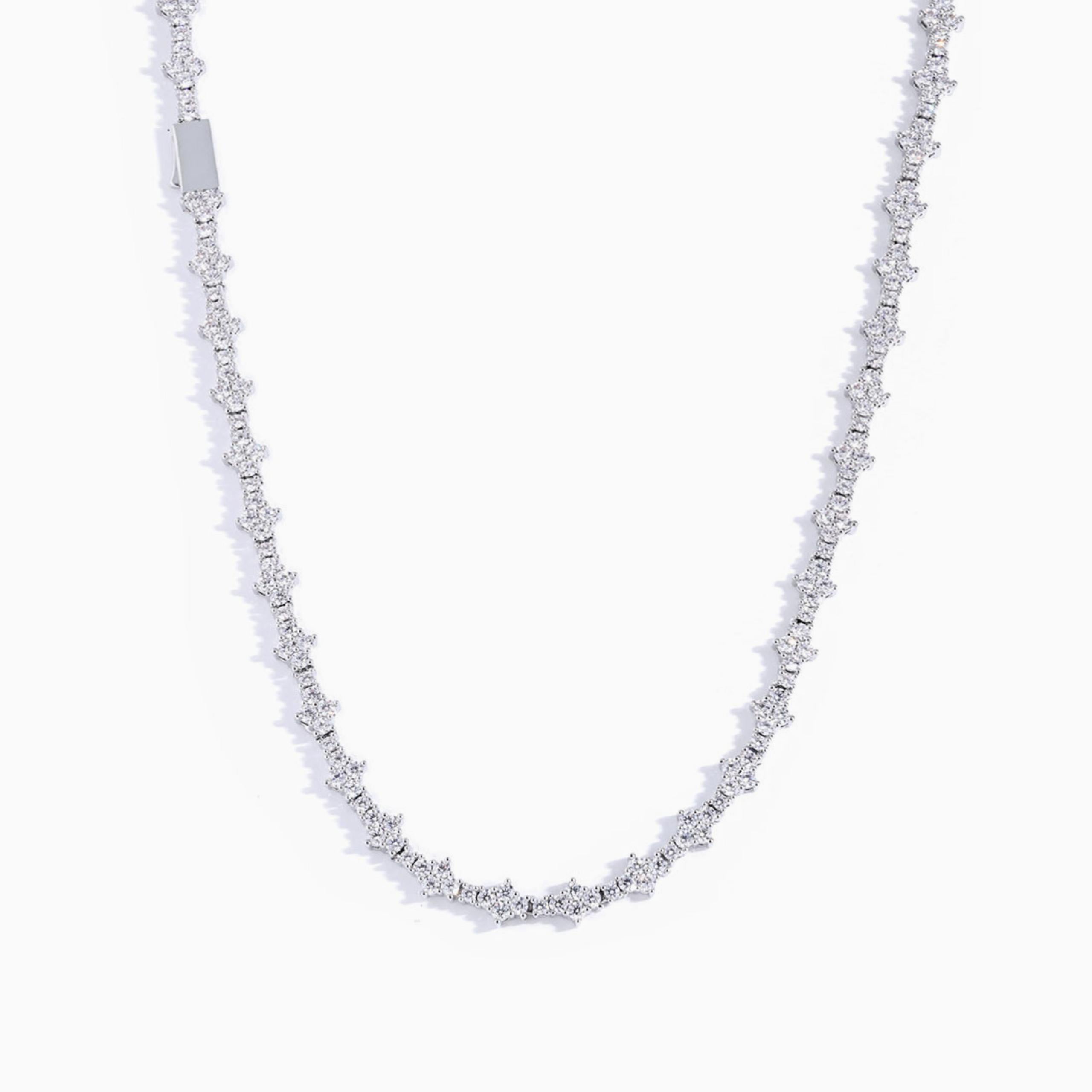 Cadena Tenis Deluxe Oro Blanco