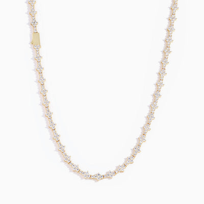 Tennis Chain Deluxe – 18K Gold