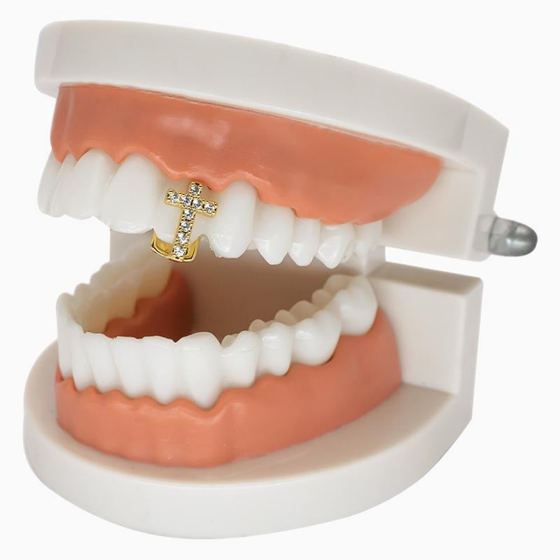 Gap Grillz de Cruz con Circonitas Oro 18K – foto 3