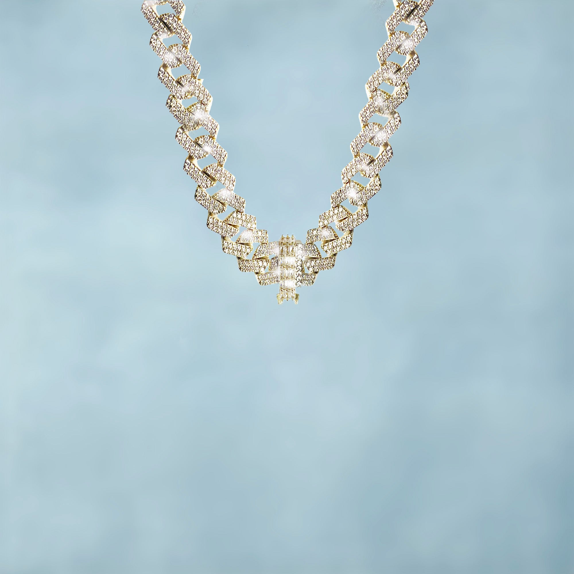 Colgante Personalizado Elegant Baguettes Oro