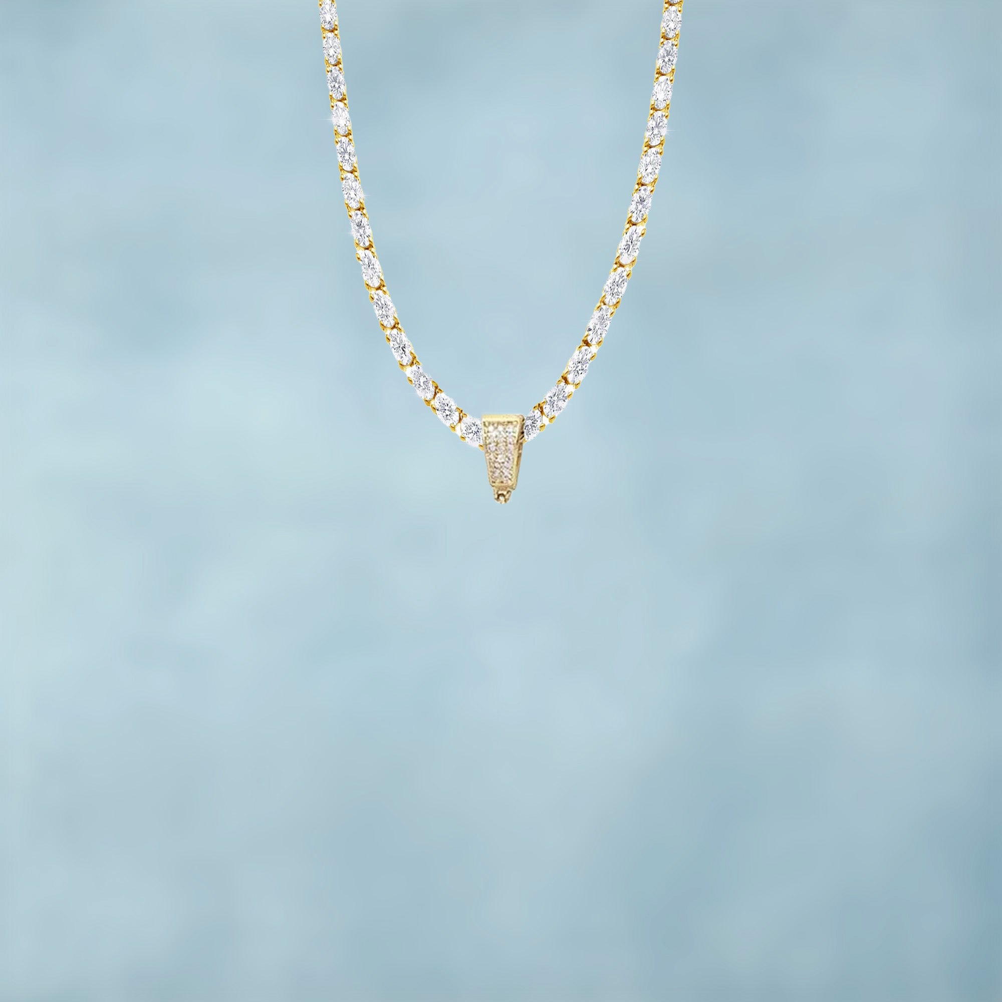 Colgante Personalizado Elegant Baguettes Oro