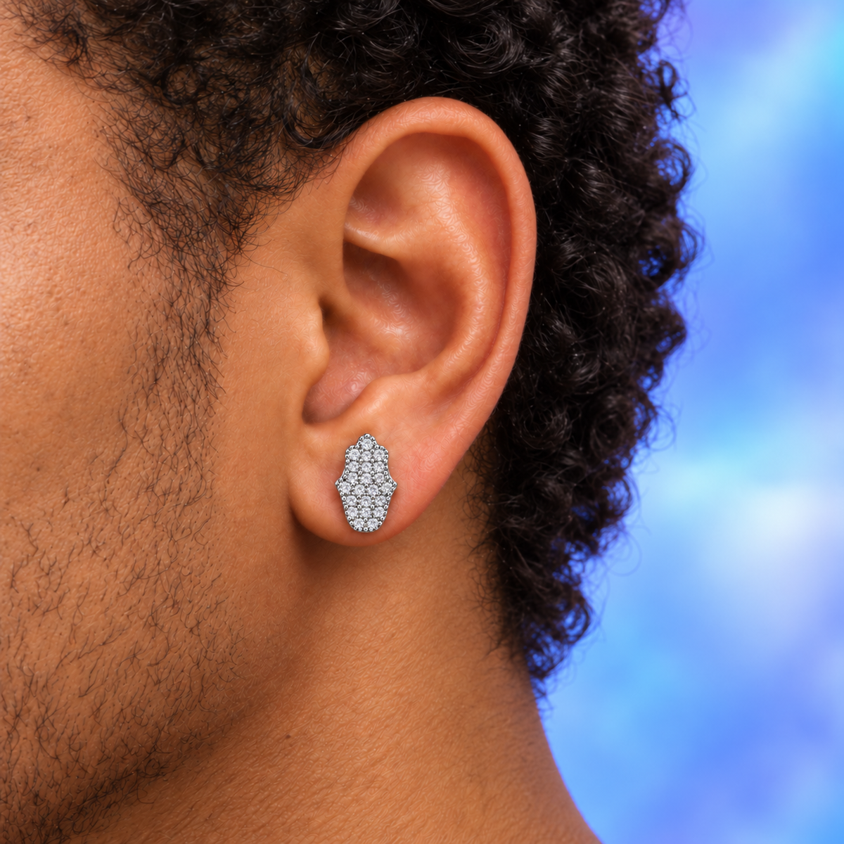 Pendientes Ice Fátima VVS Moissanite + Plata 925