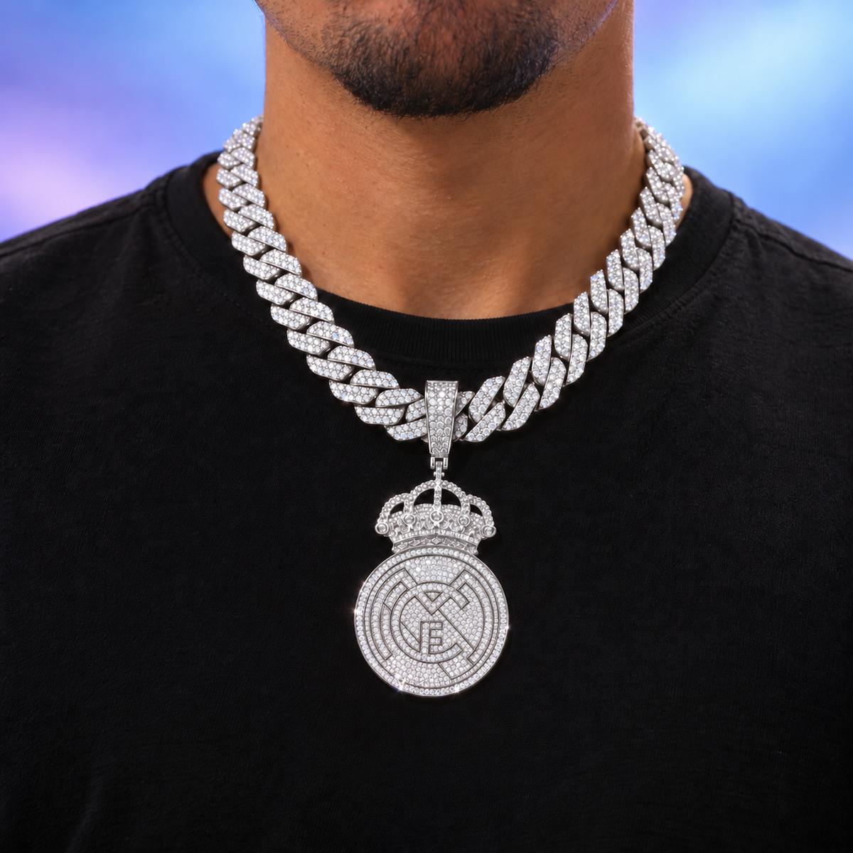 Real Madrid Pendant – White Gold