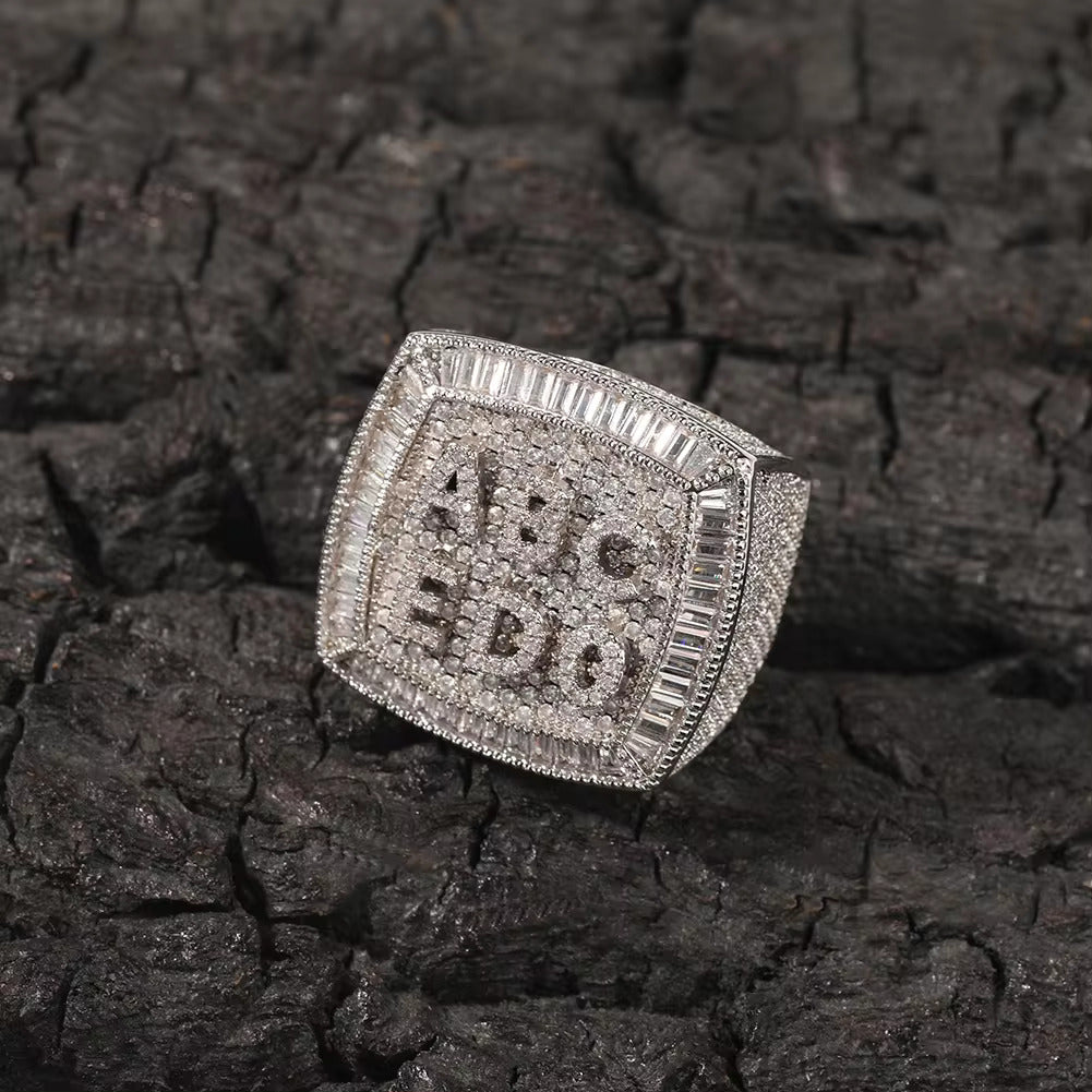 Anillo Personalizado Baguettes Oro