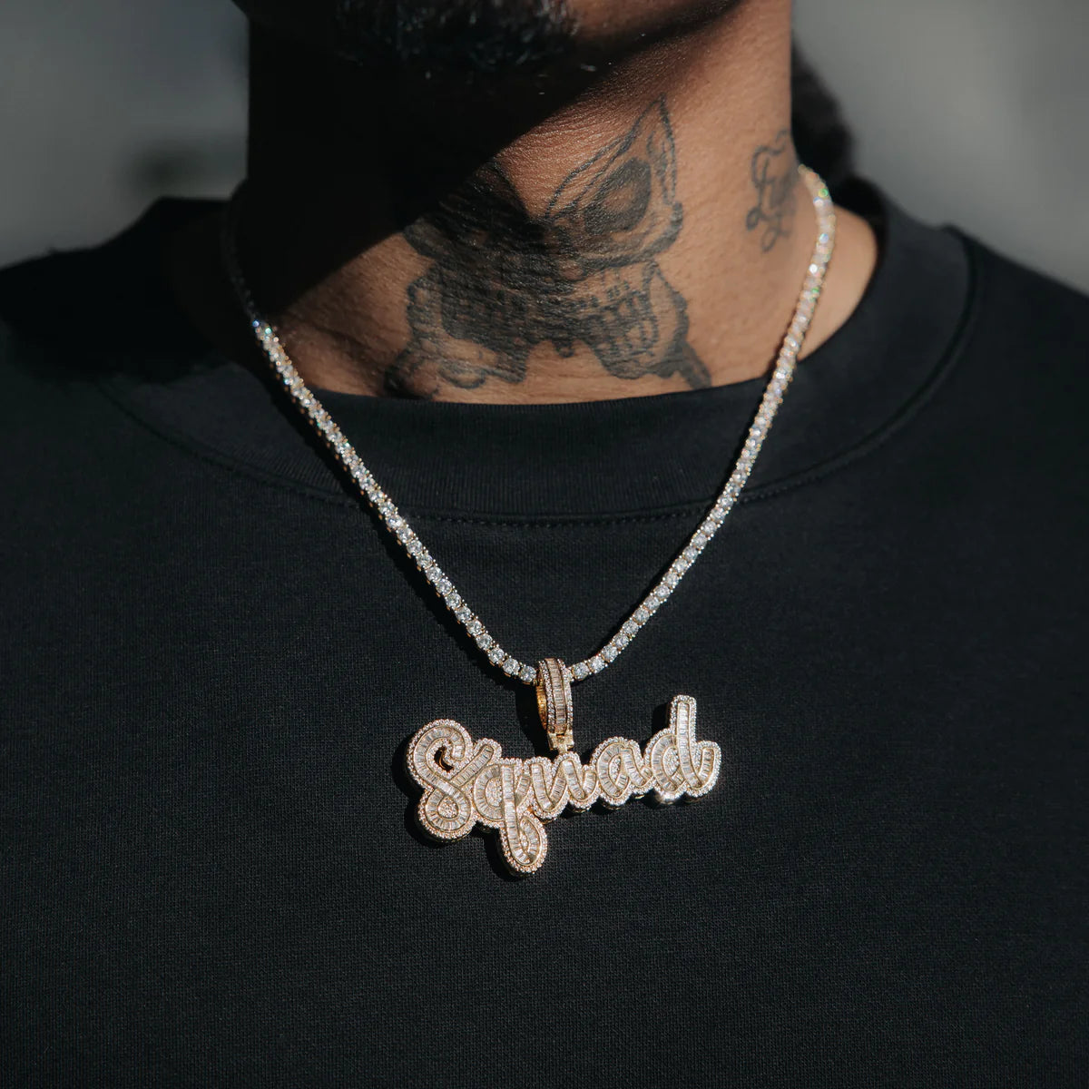 Colgante Personalizado Elegant Baguettes Oro