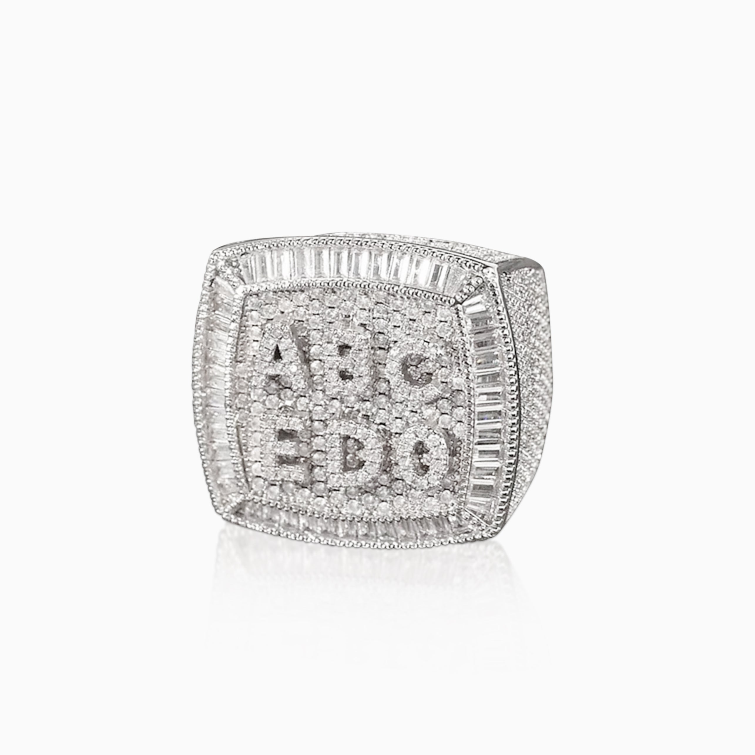 Anillo Personalizado Baguettes Oro