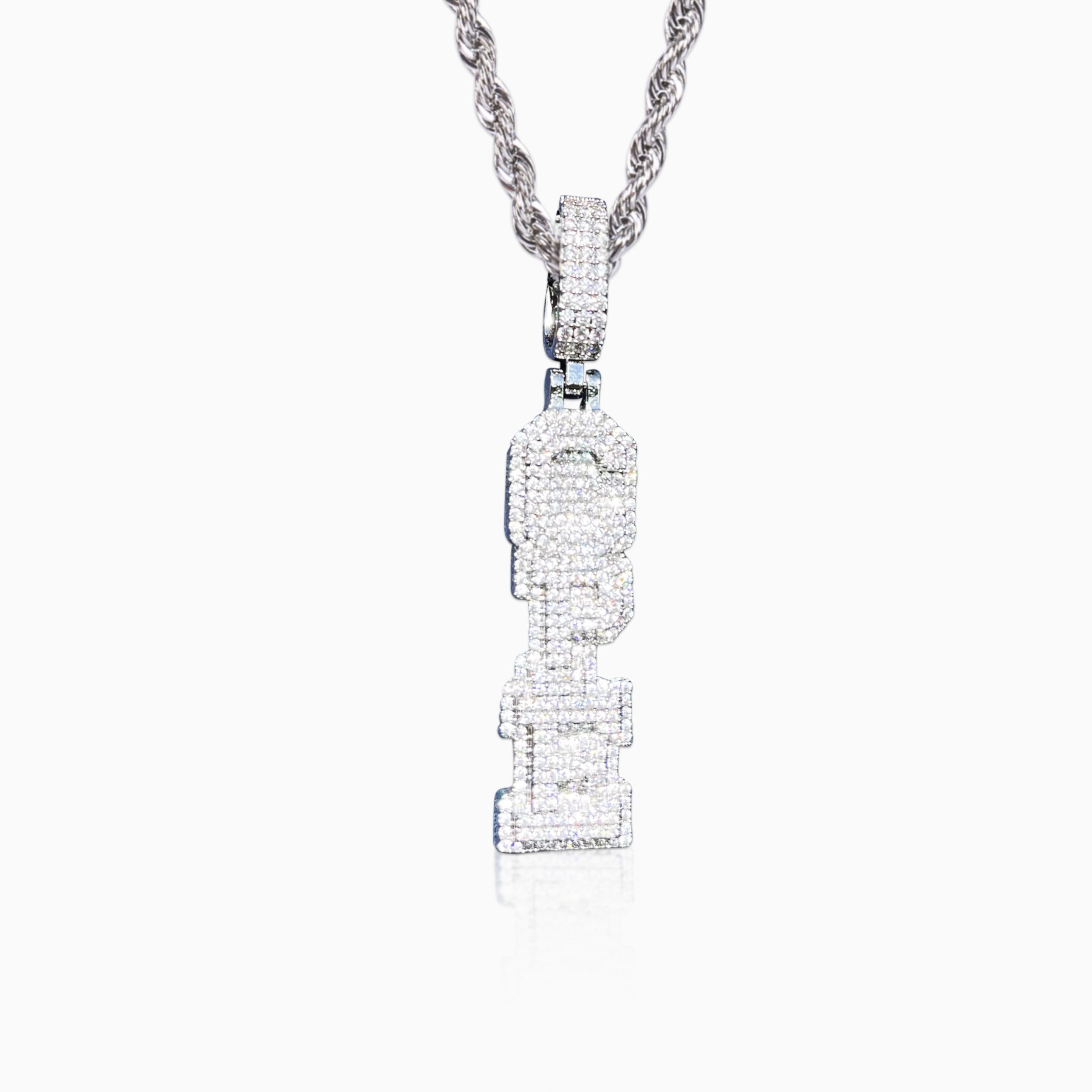 Personalized vertical letter pendant