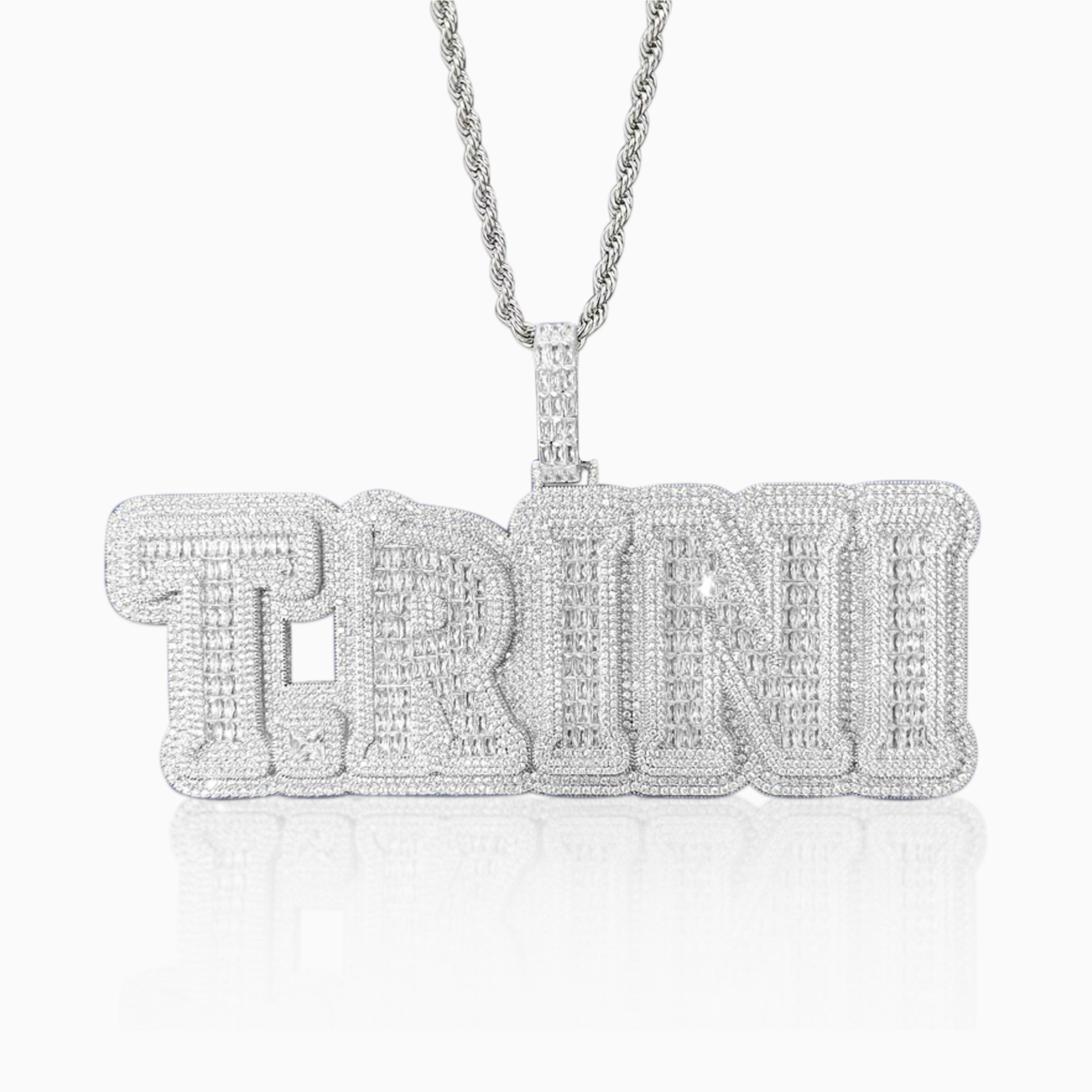 Colgante Personalizado XL Baguettes Oro