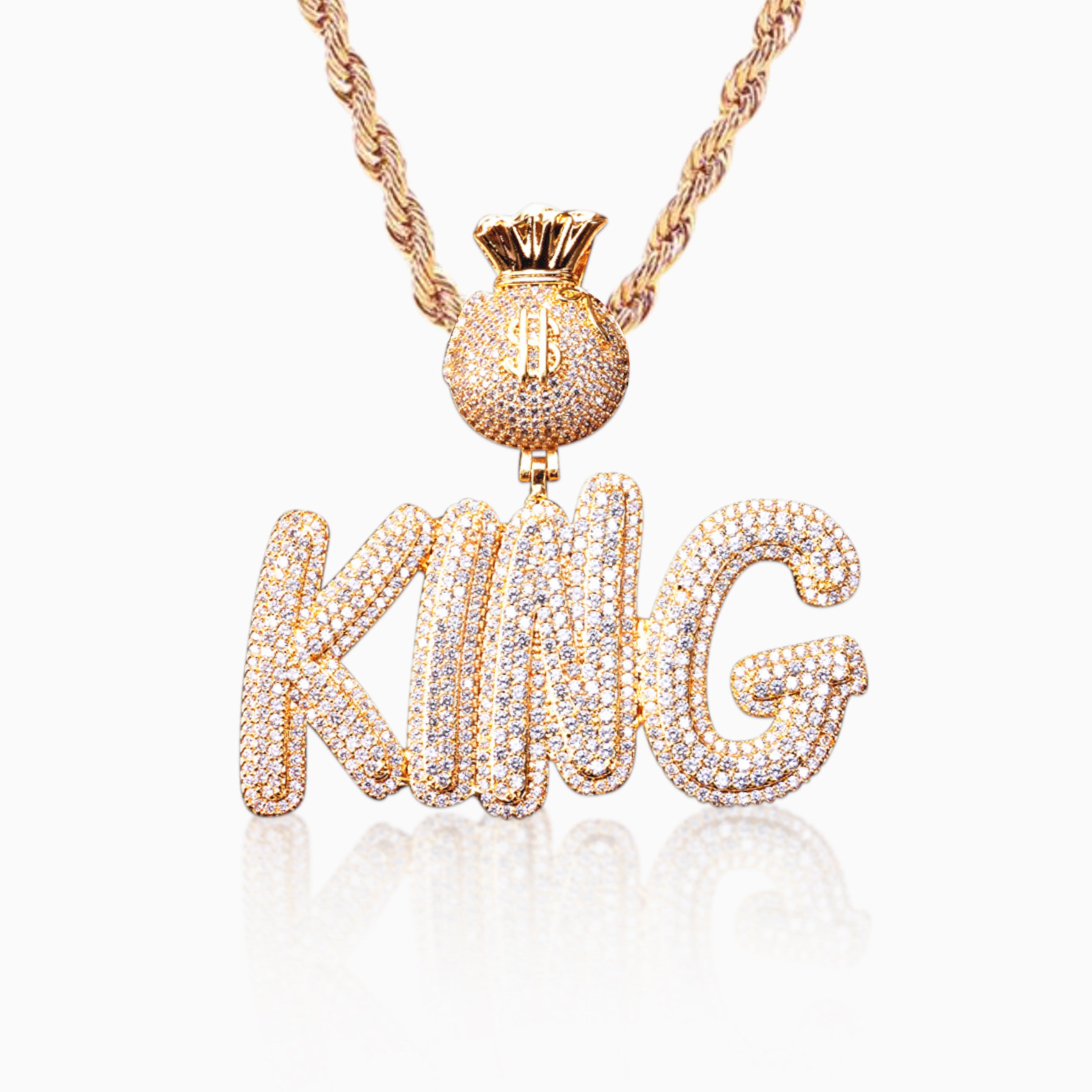 Colgante Personalizado King Money Oro