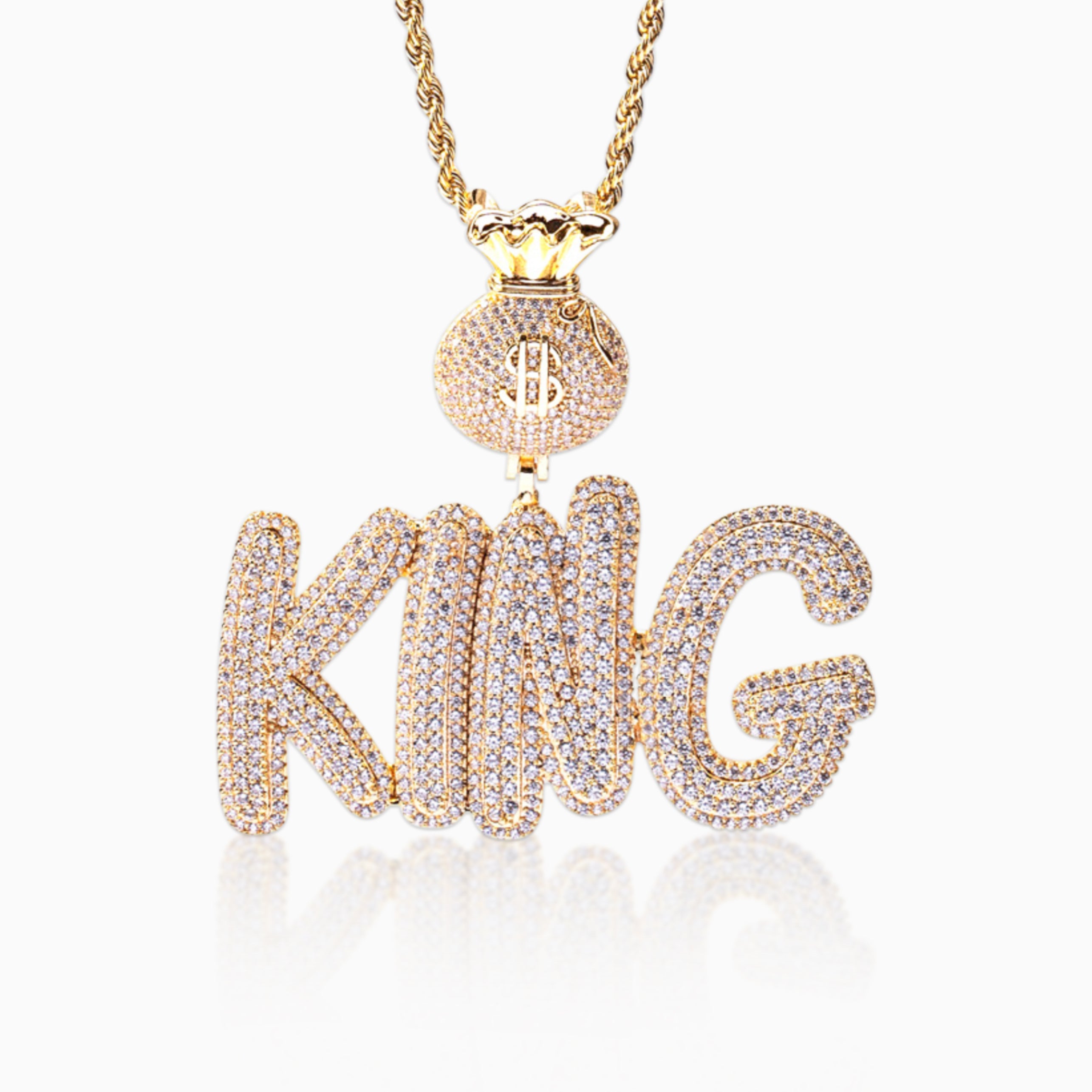 Colgante Personalizado King Money Oro