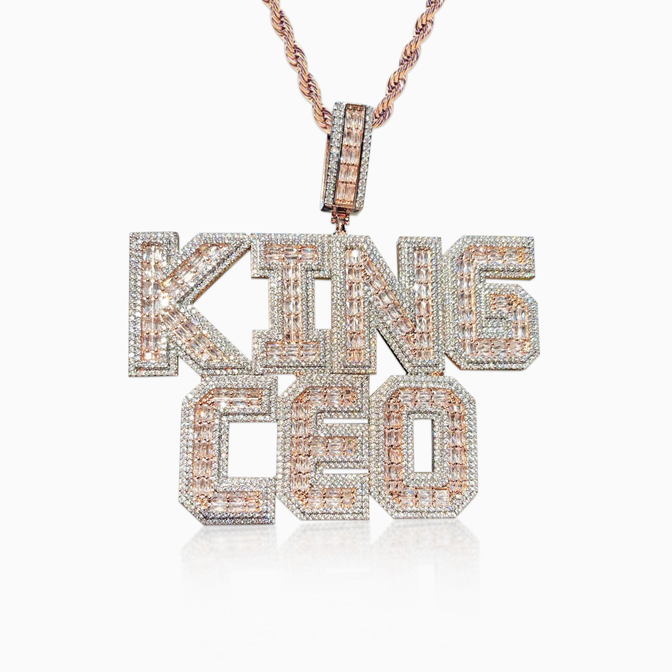 Colgante Personalizado Rock Baguettes Oro