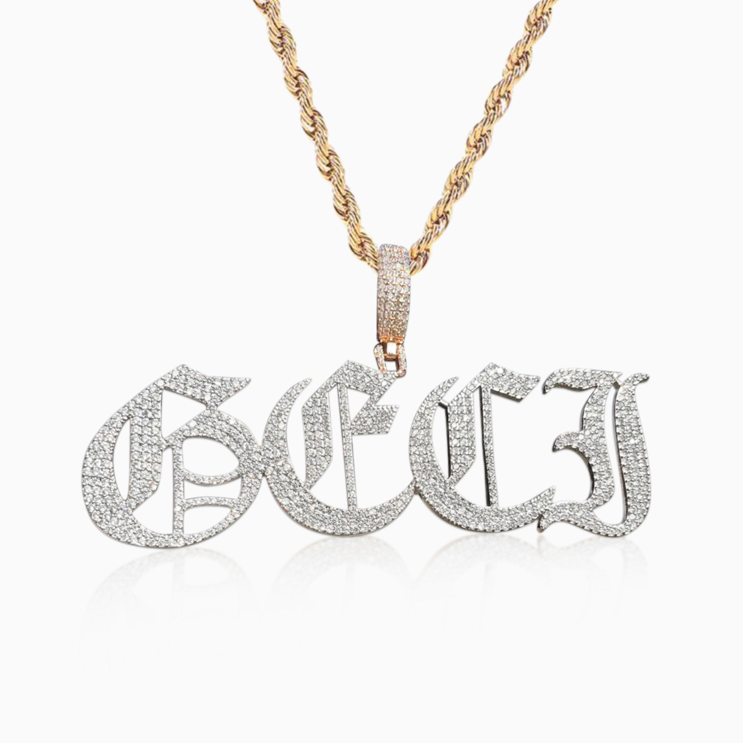 Colgante Personalizado Gótico Oro