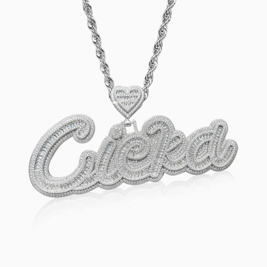 Colgante Personalizado Corazón Baguettes