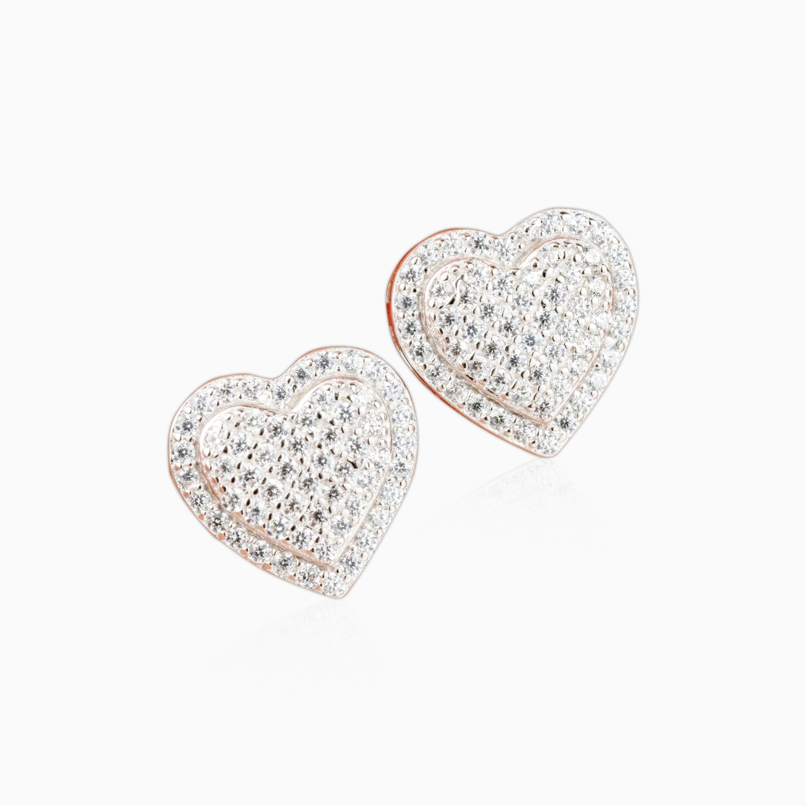 925 Silver Heart Earrings