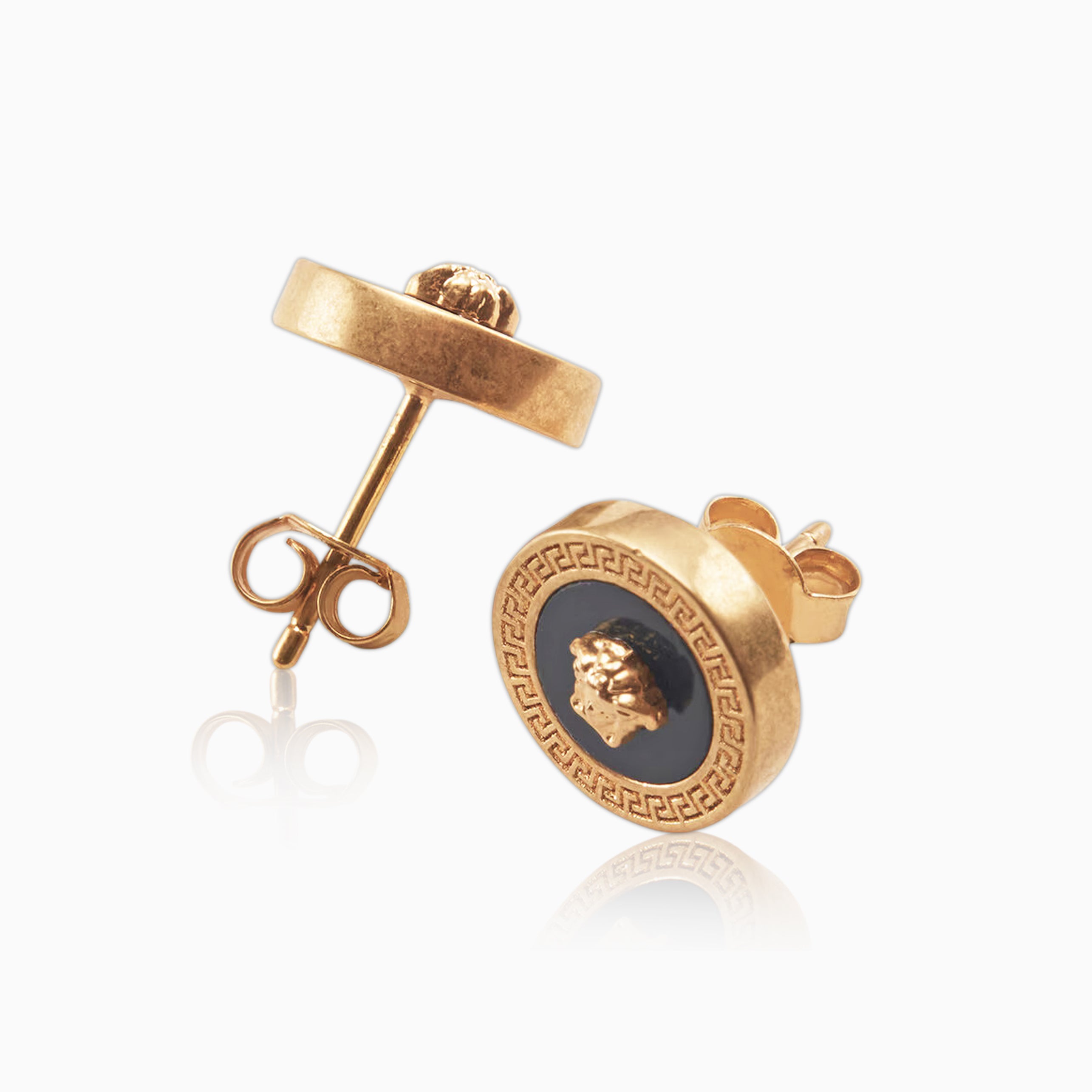 Pendientes Medusa Blackgold Oro 18K