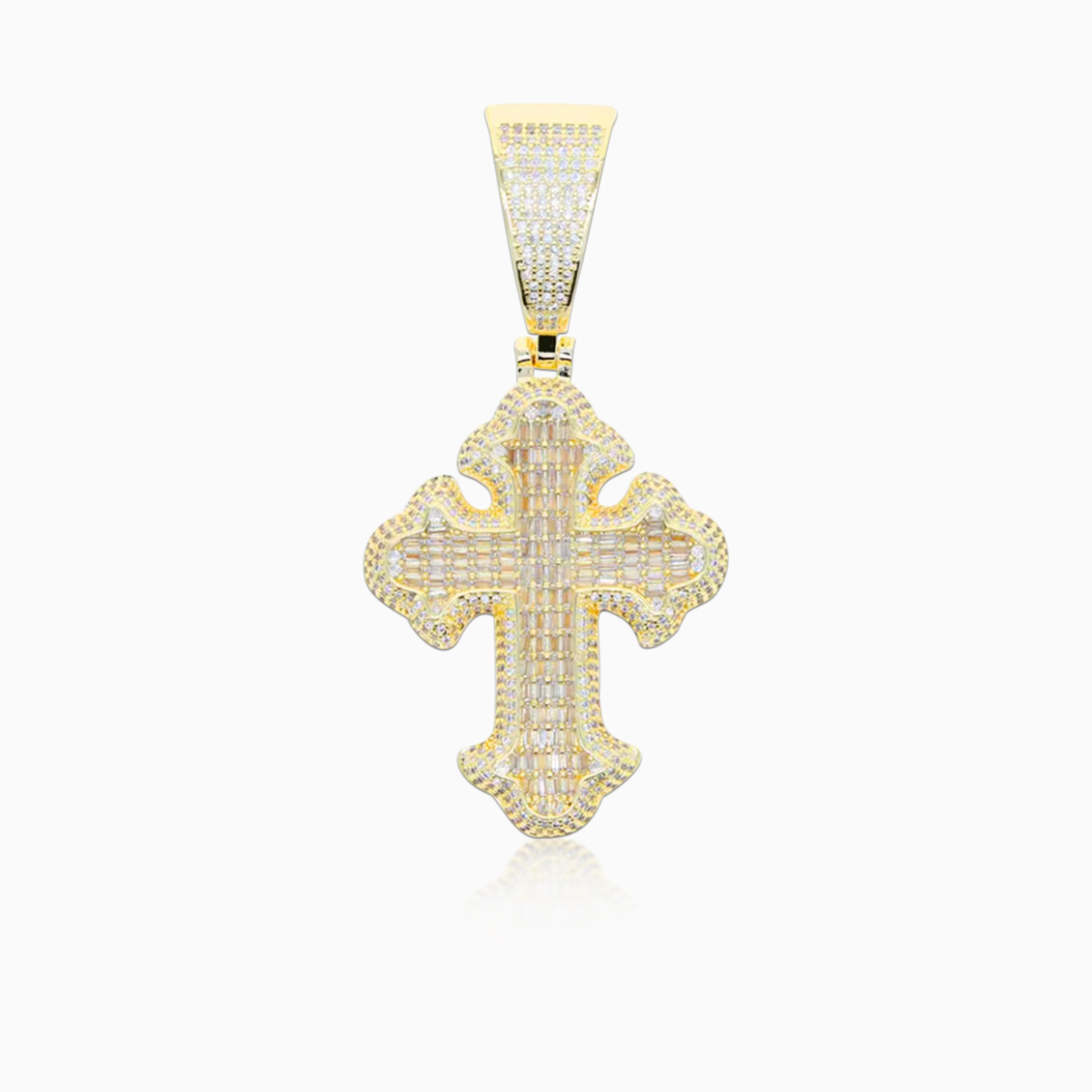 Colgante Cruz Gótica Grande Oro 18K