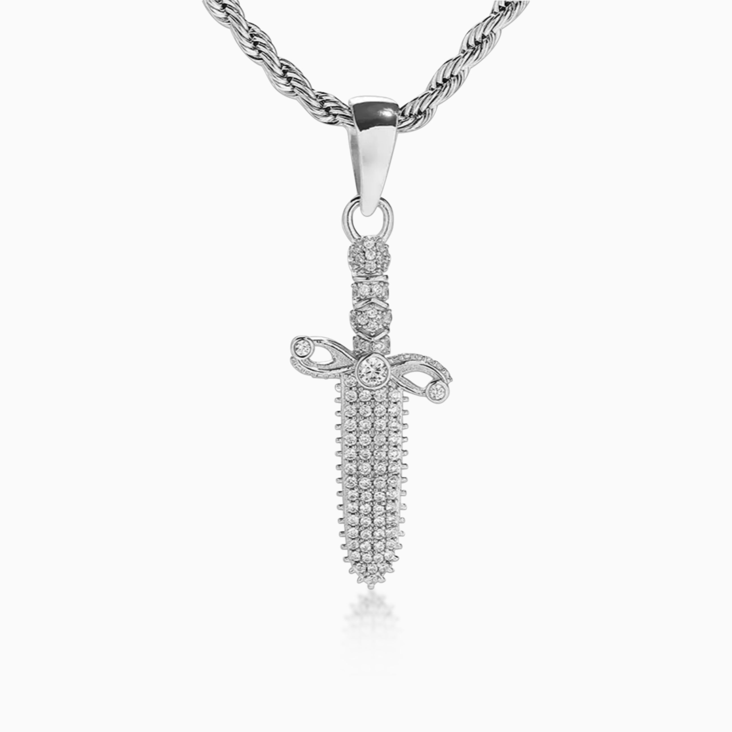 Colgante Cuchillo Oro Blanco