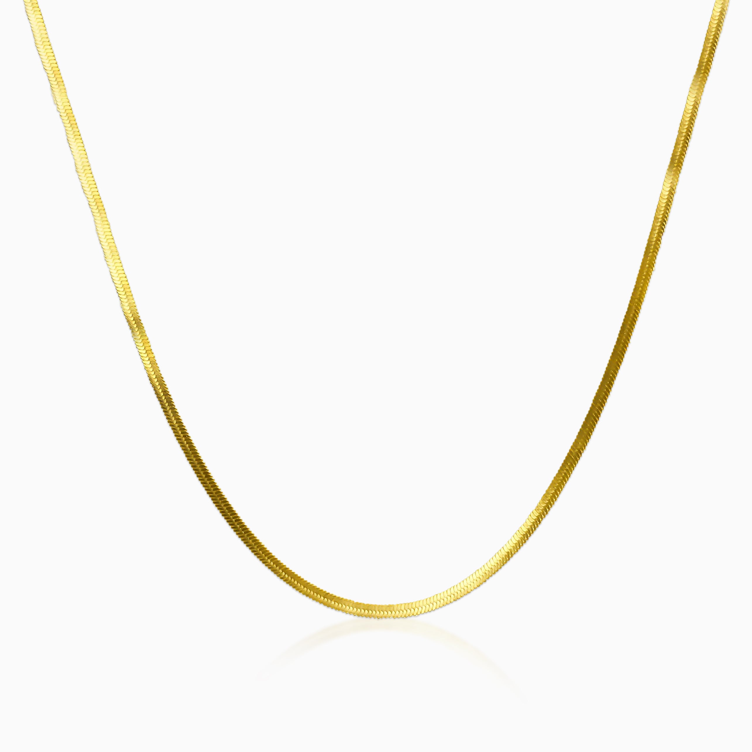 Cadena Snake De 4 Mm Chapada En Oro De 18 K Oro 18K