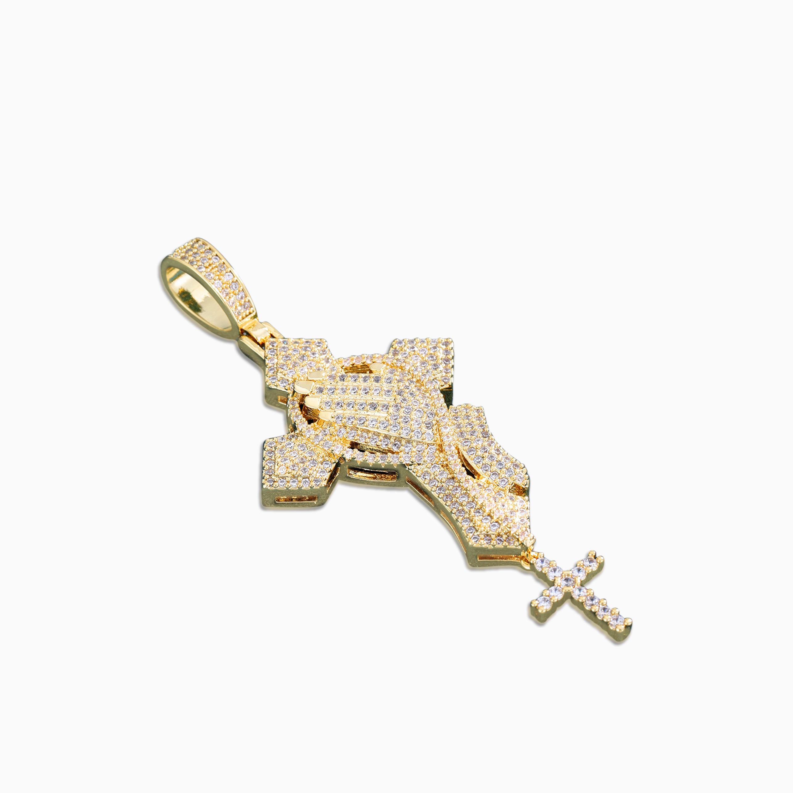 Ice Cross Pendant 18K Gold