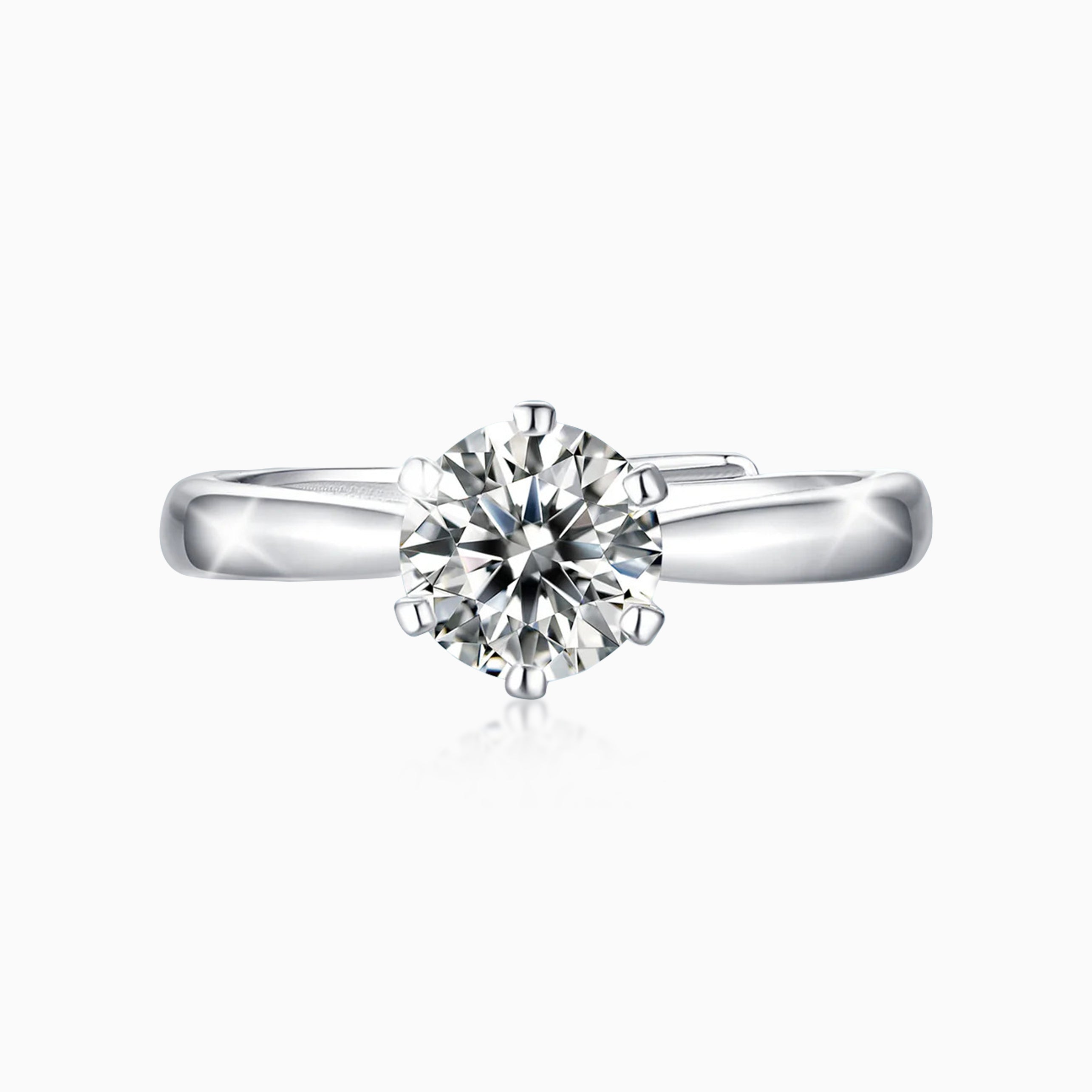 Anillo VVS Moissanite + Plata 925 Mujer