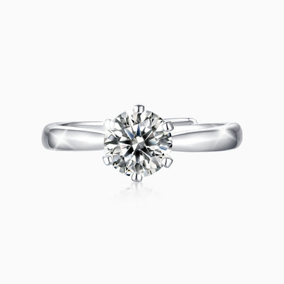 Anillo VVS Moissanite + Plata 925 Mujer