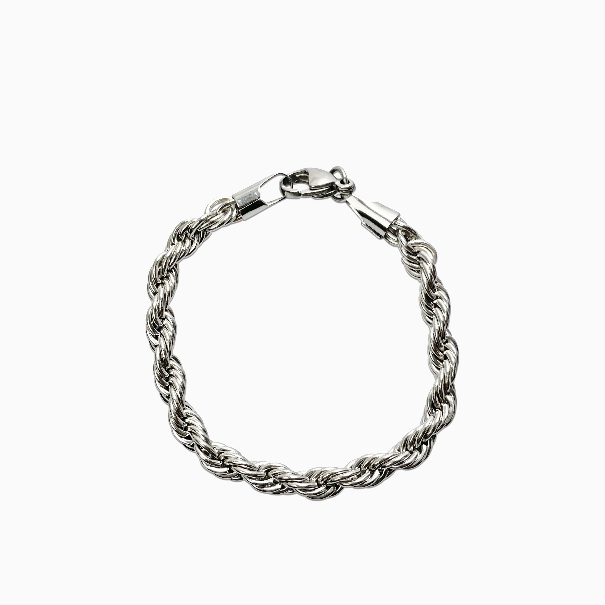 Brazalete Rope 6 Mm Oro Blanco