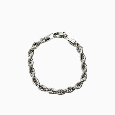 Rope Bracelet 6 mm – White Gold