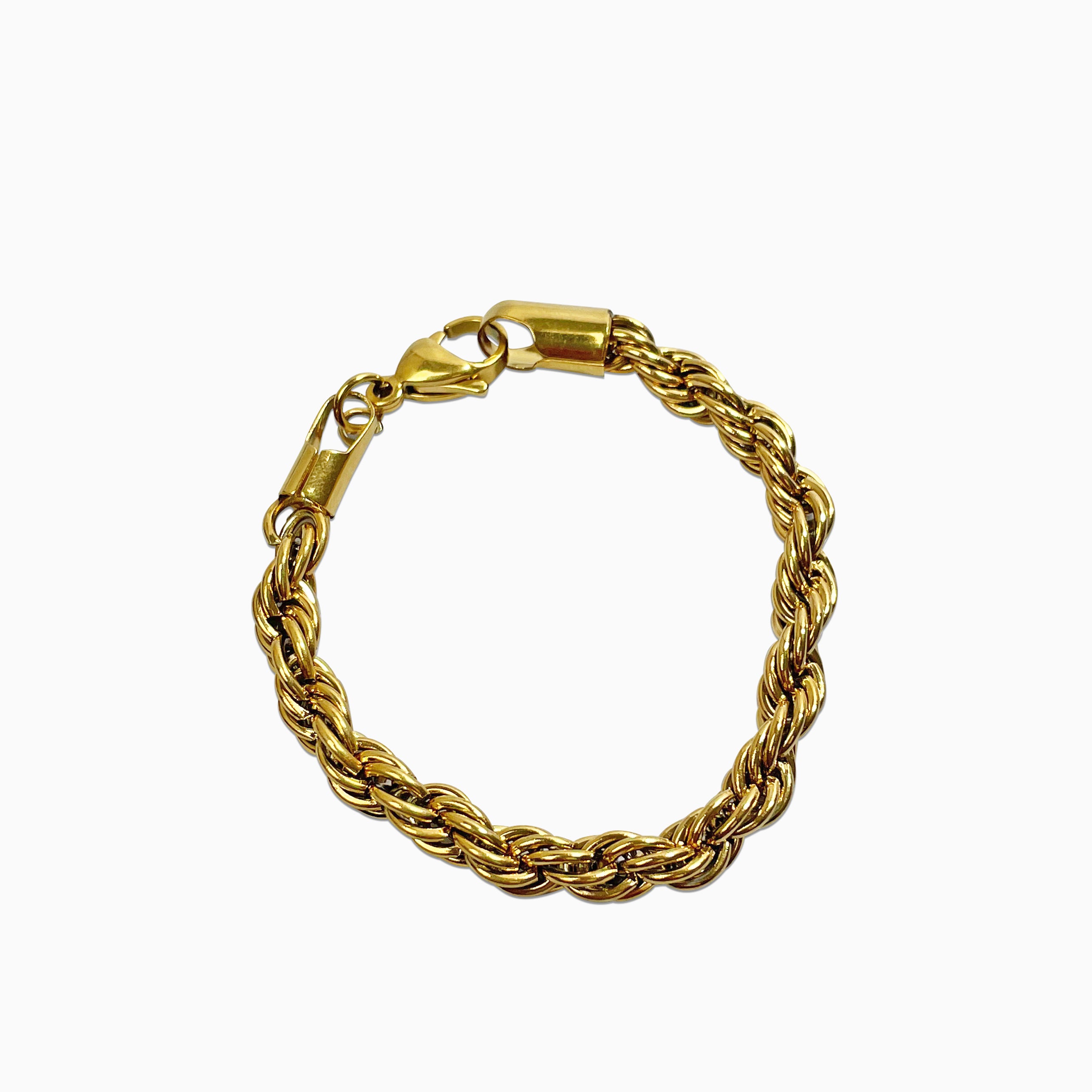 Brazalete Rope 6 Mm Oro 18K